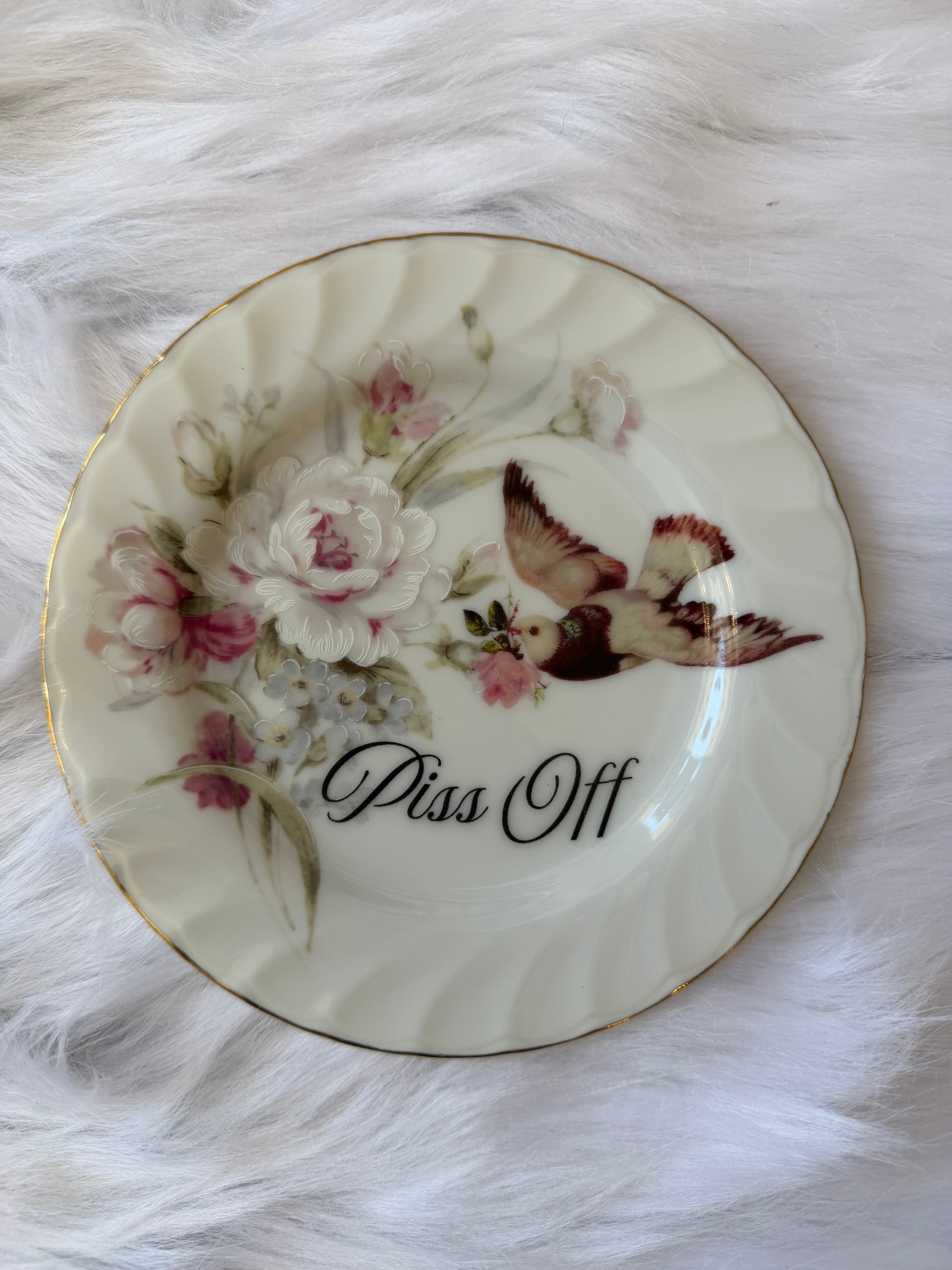 Piss Off Decorative Plate