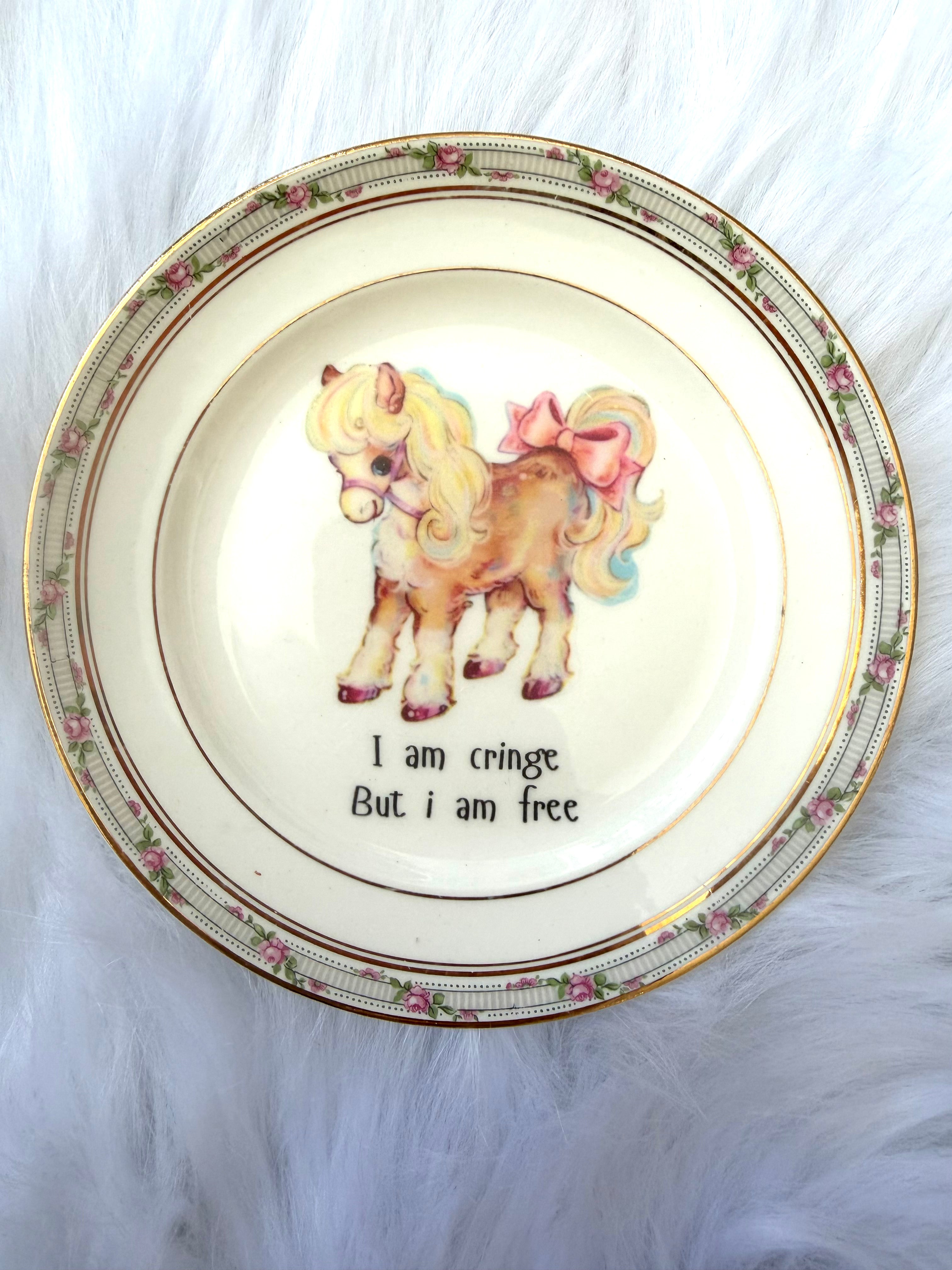 I Am Cringe But I Am Free Decorative Plate