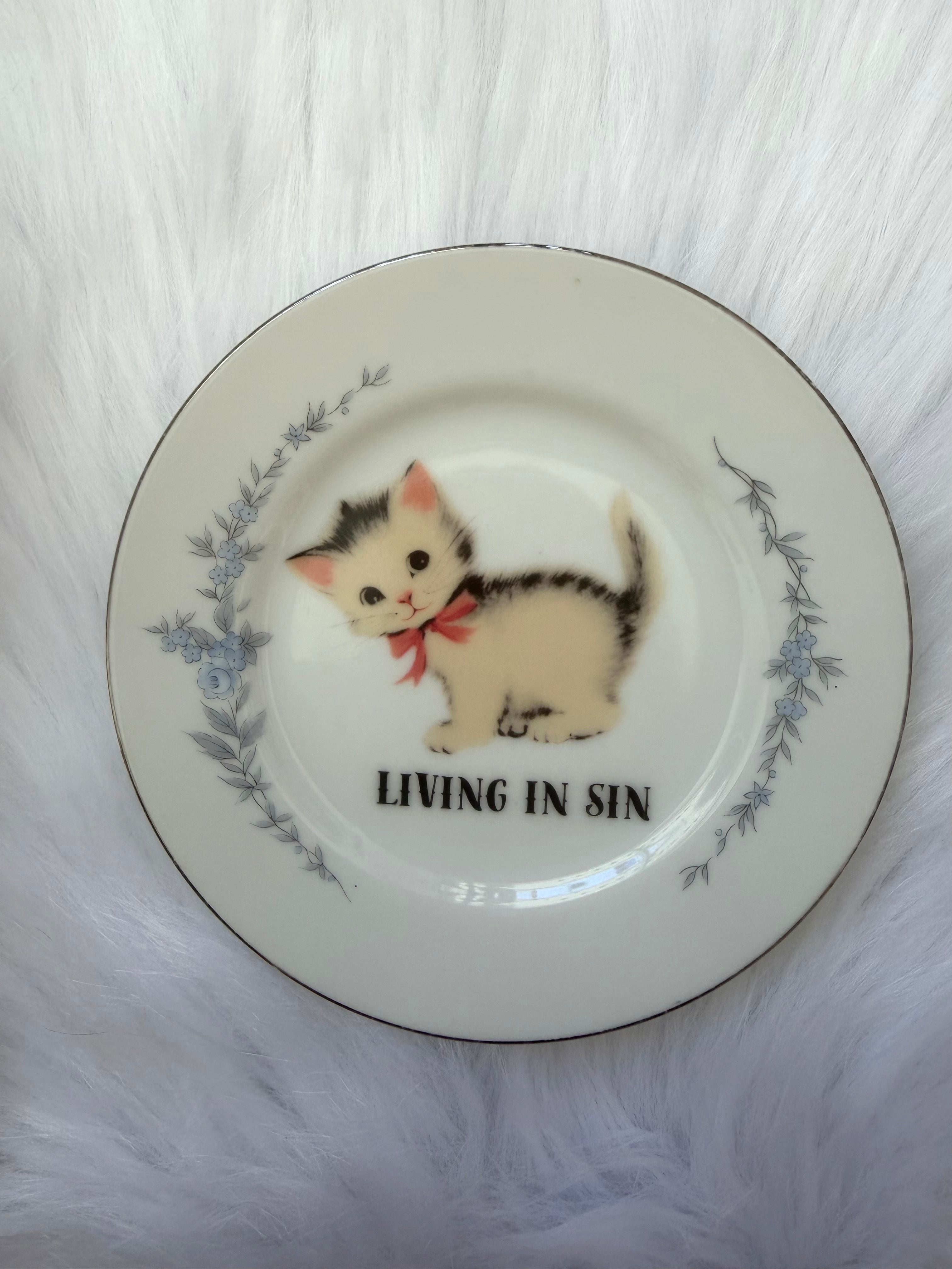 Living In Sin Decorative Plate