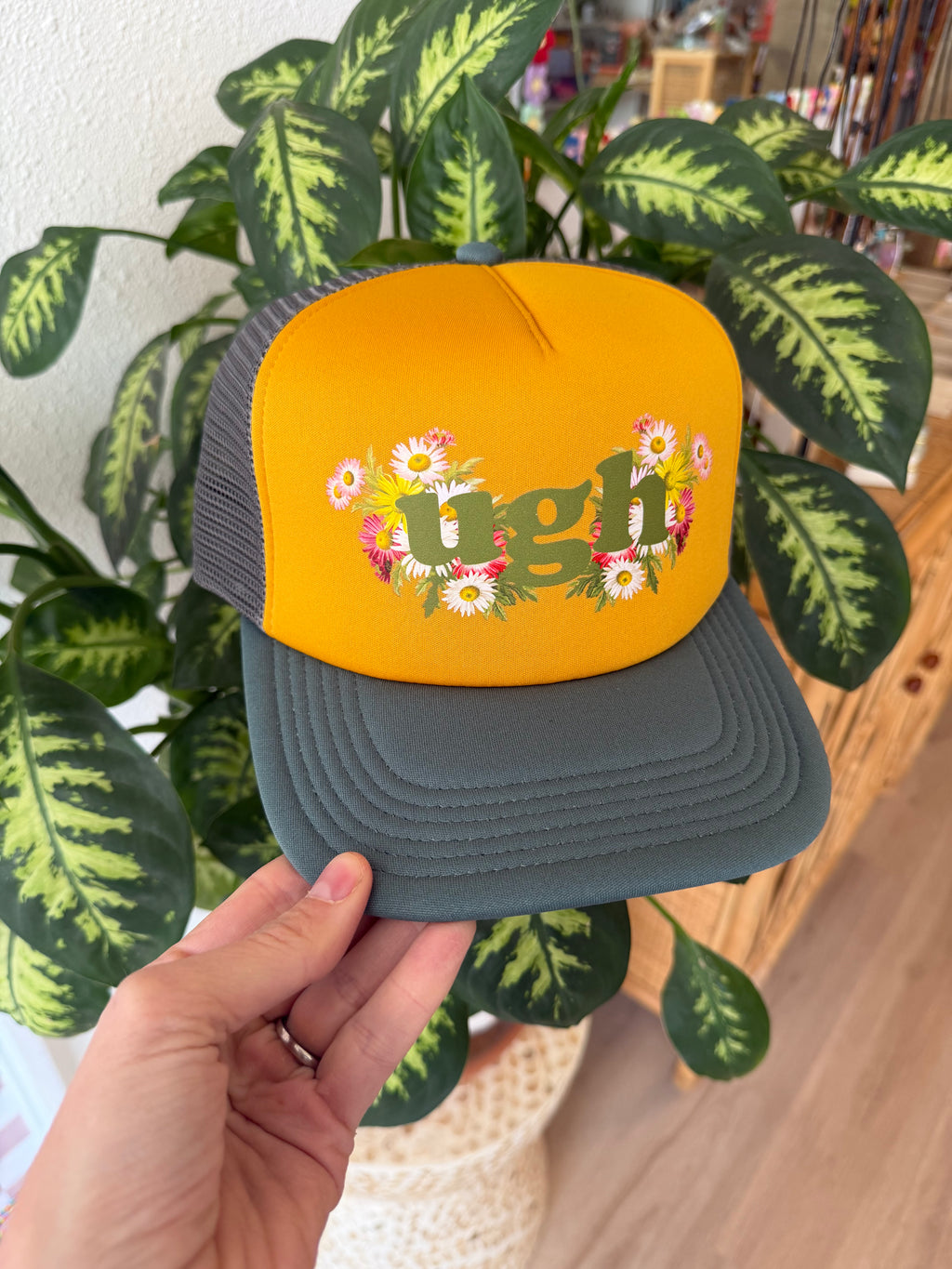 UGH Floral Mesh Trucker Hat