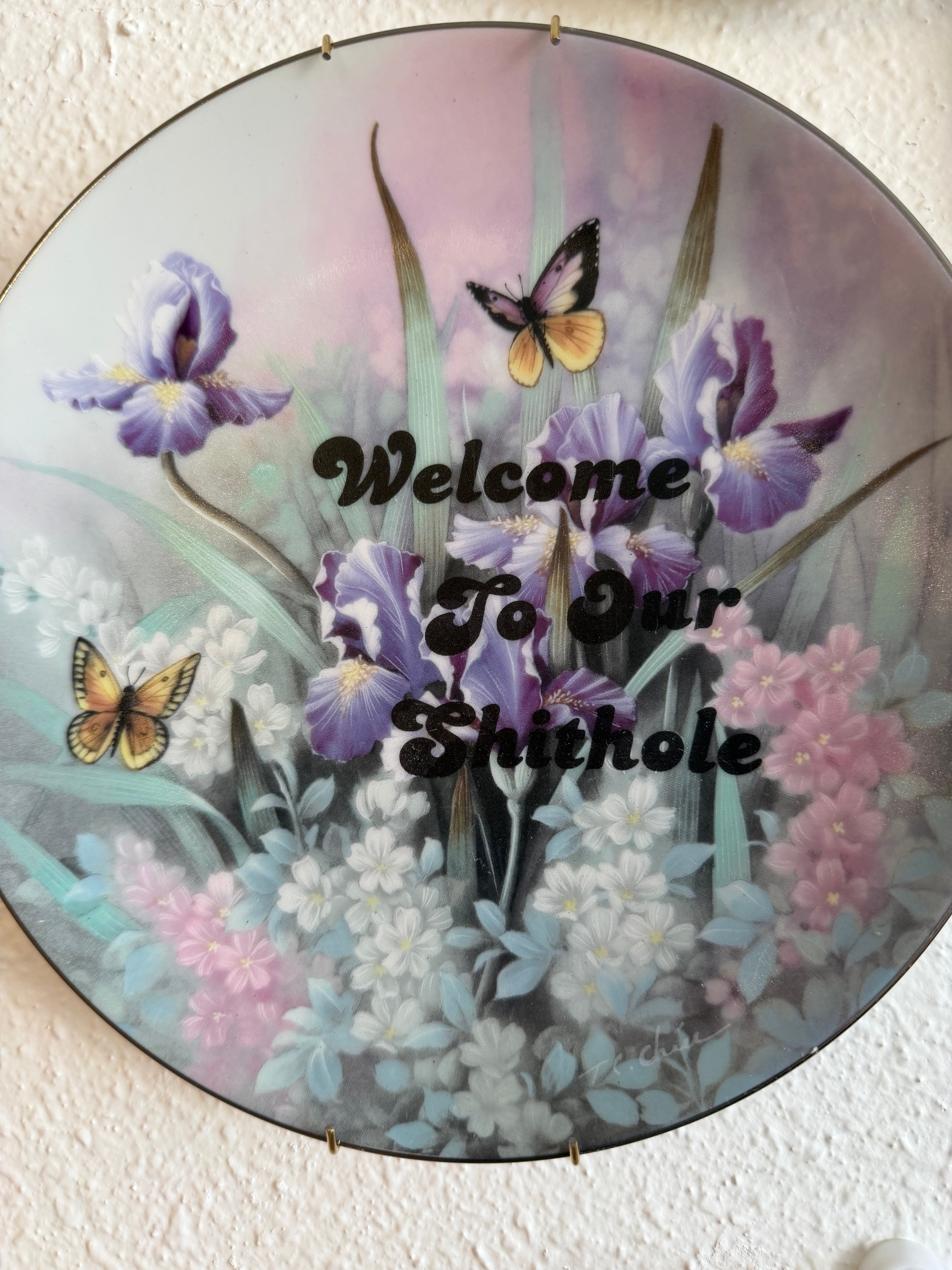 Welcome To Our Shithole Decorative Antique Dish