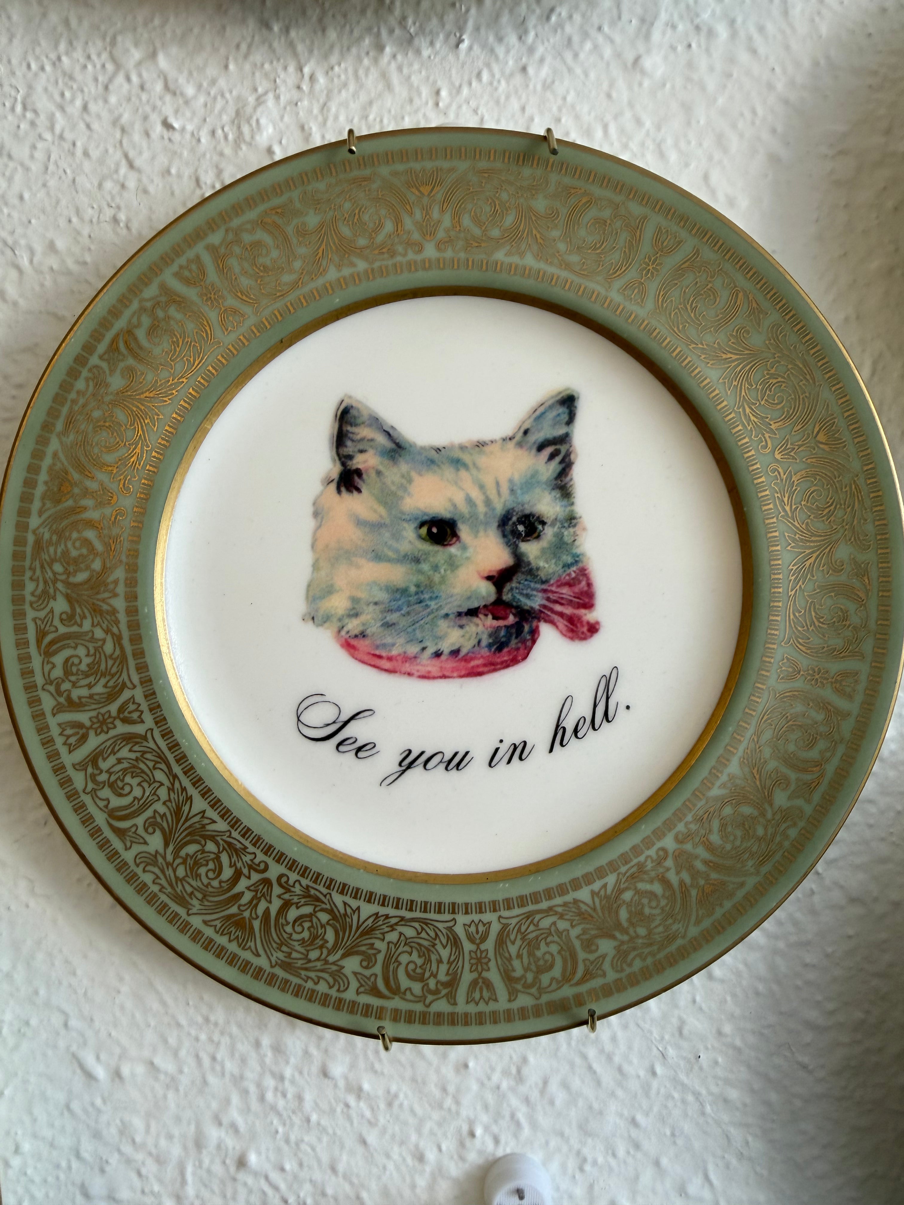See You In Hell Antique Decorative Dish