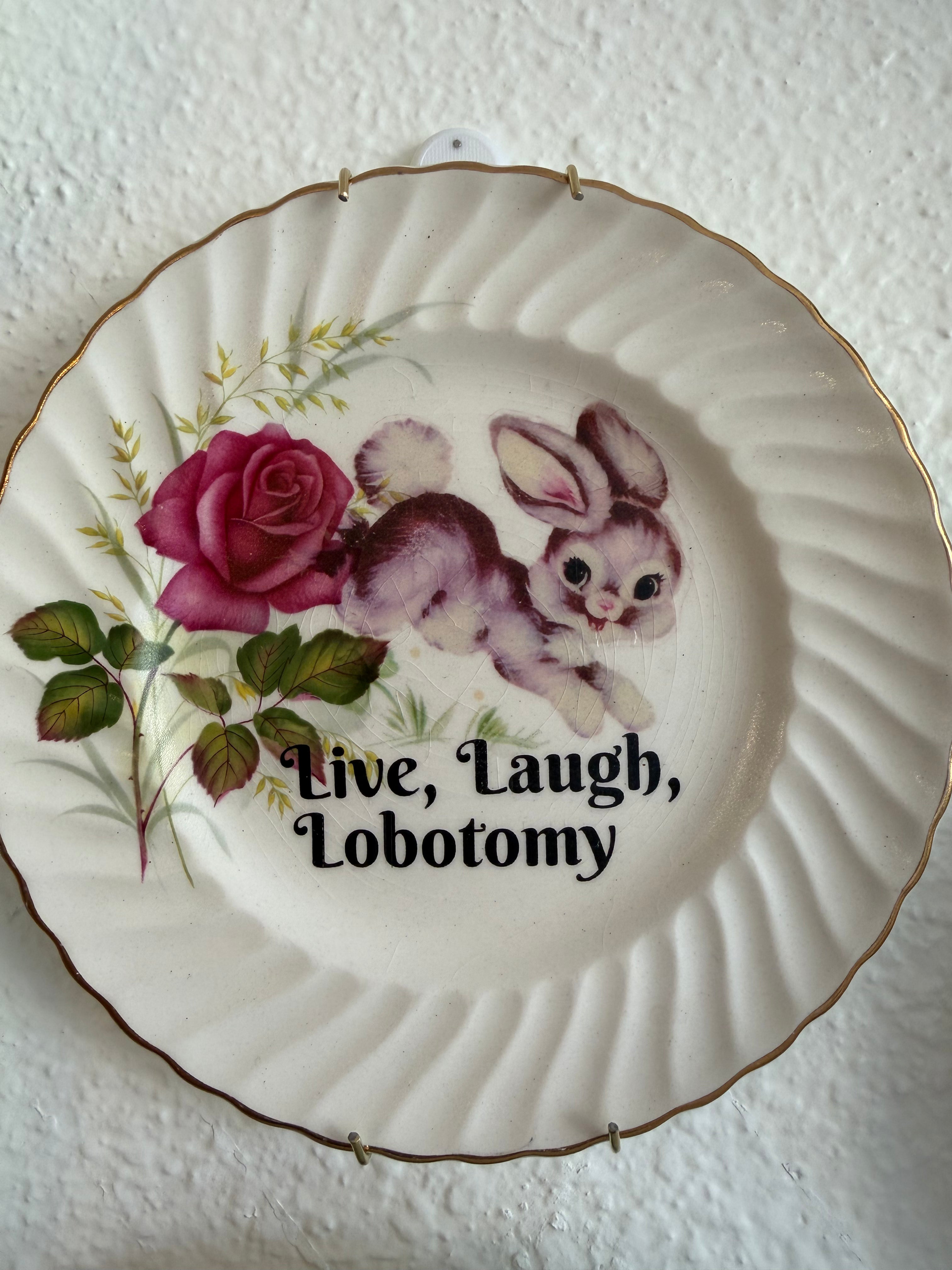Live Laugh Lobotomy Decorative Dish
