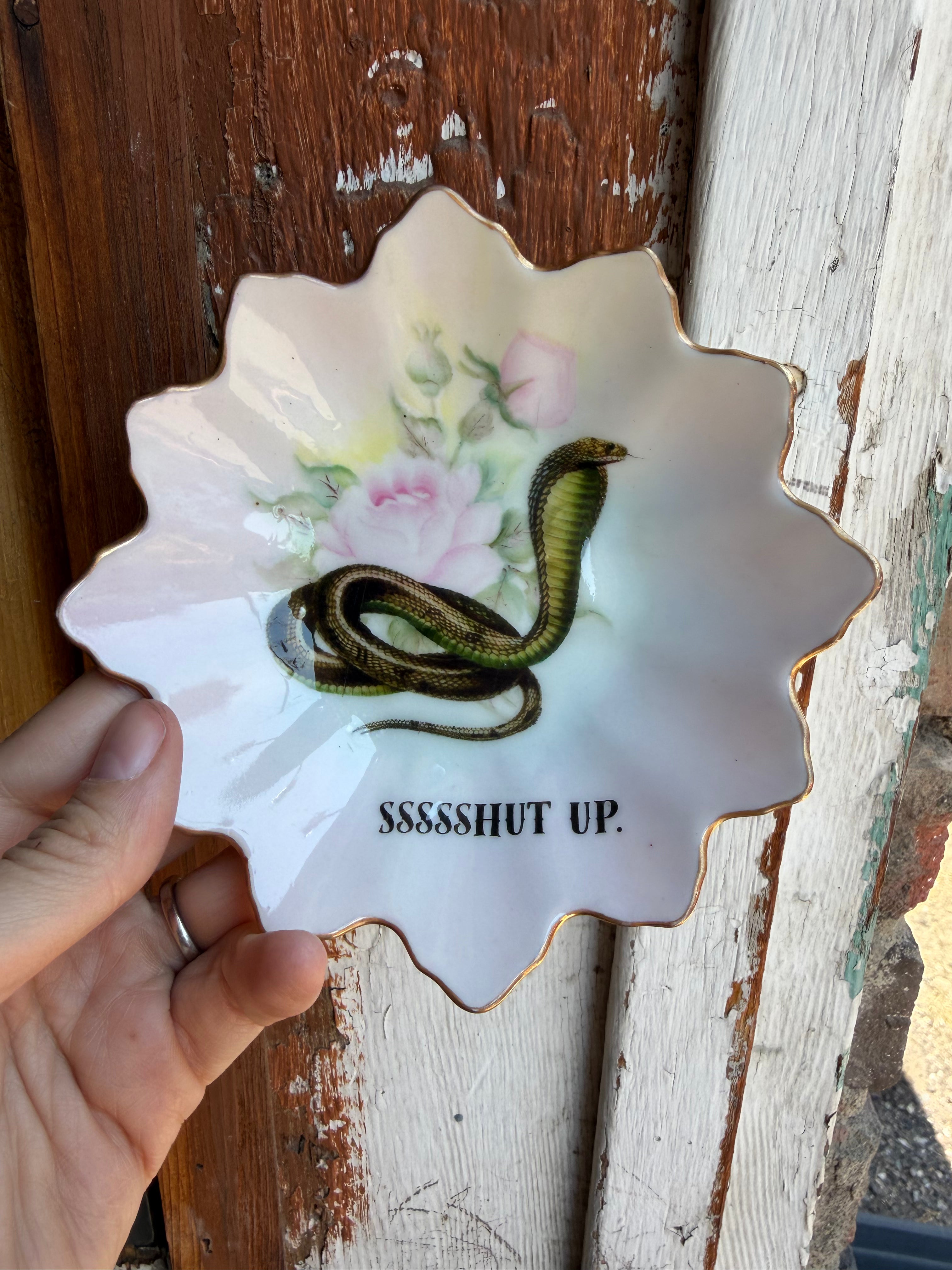 Sssshut Up Snake Decorative Dish/ Trinket Tray