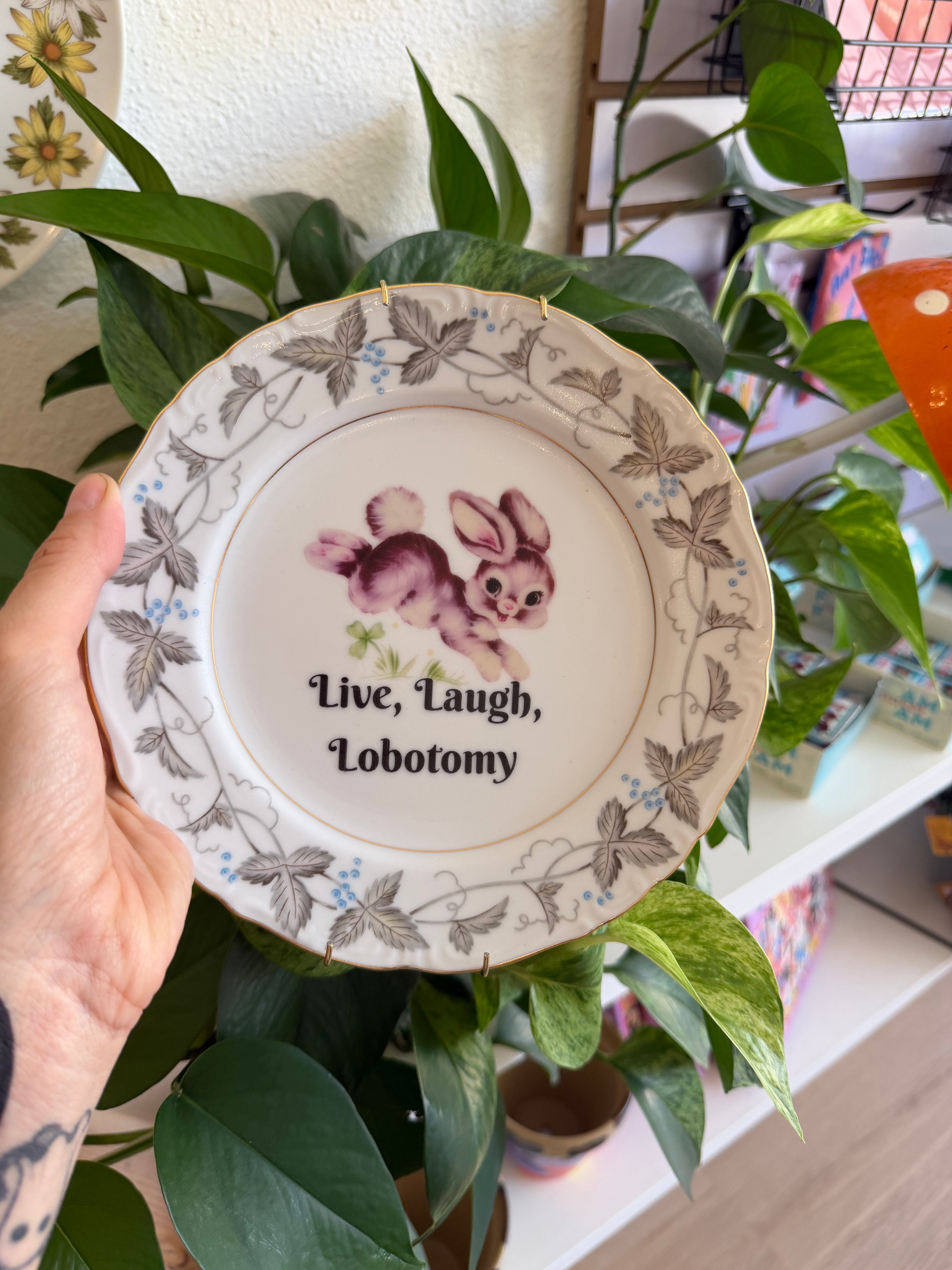 Live, Laugh Lobotomy Antique Decorative Dish
