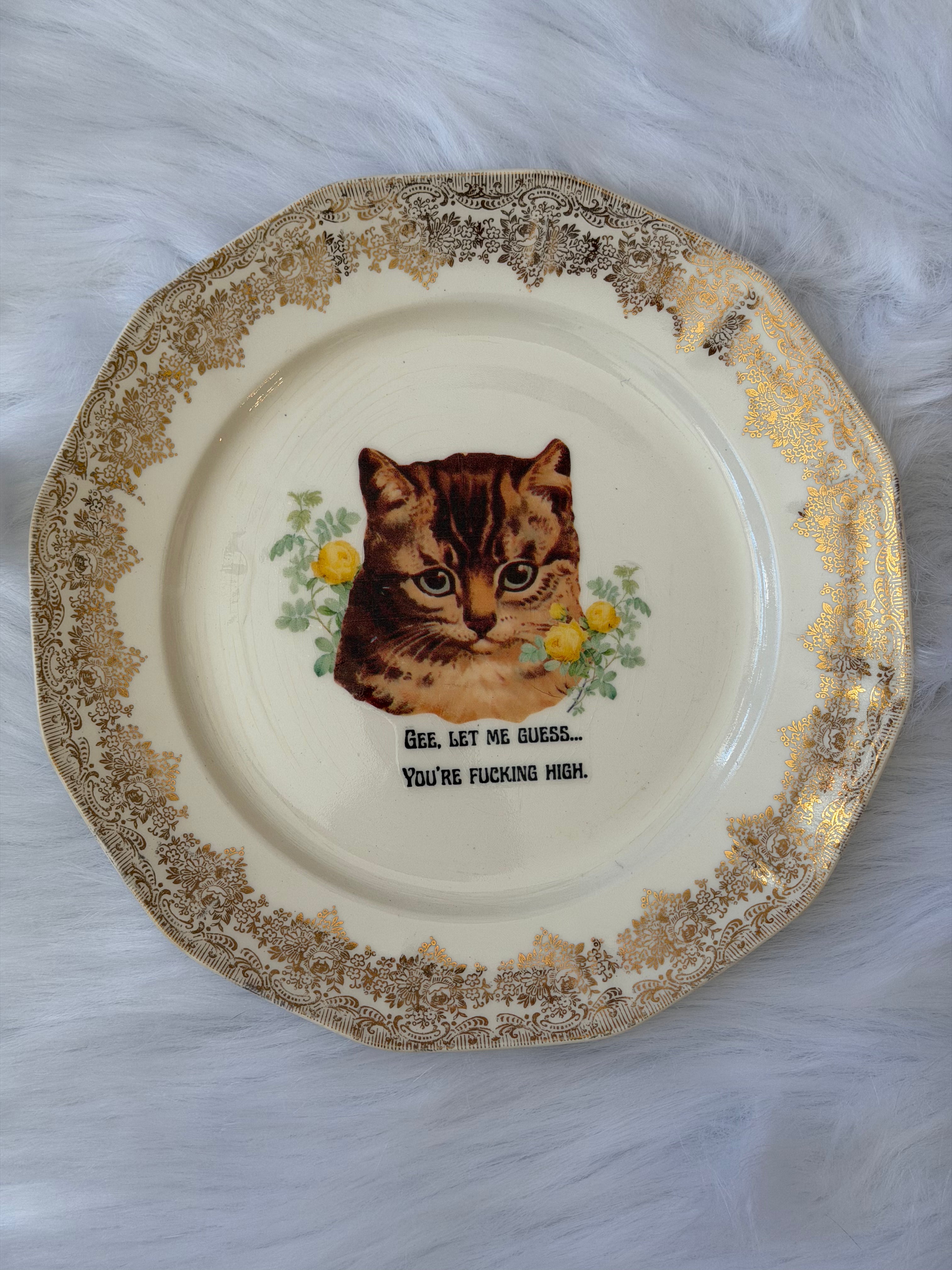 Gee, Let Me Guess You're Fucking High Decorative Plate