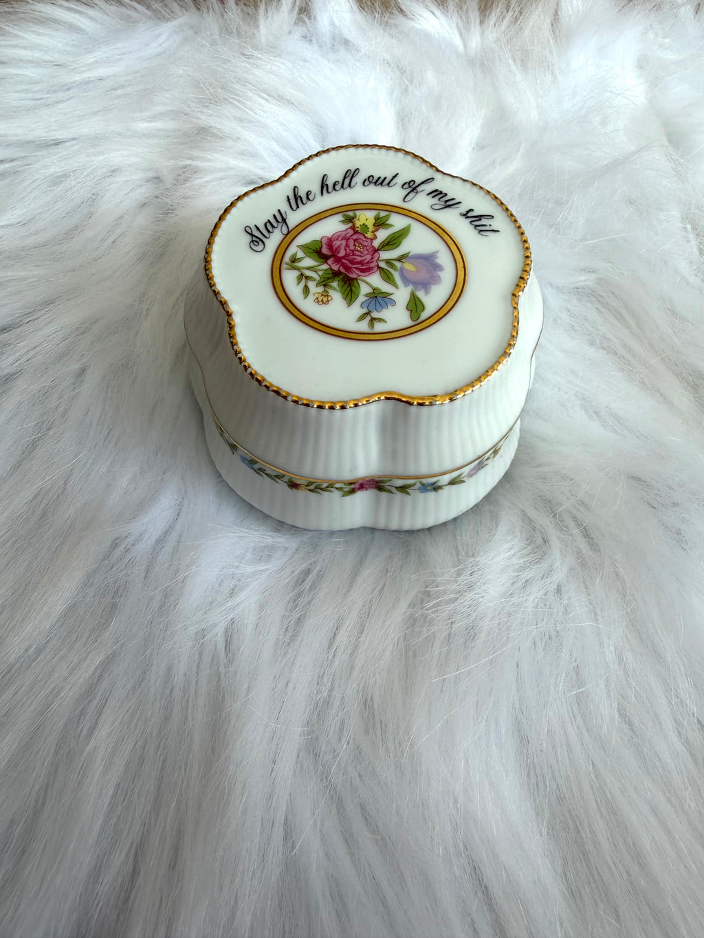Stay Out Of My Shit Vintage Porcelain Music Box