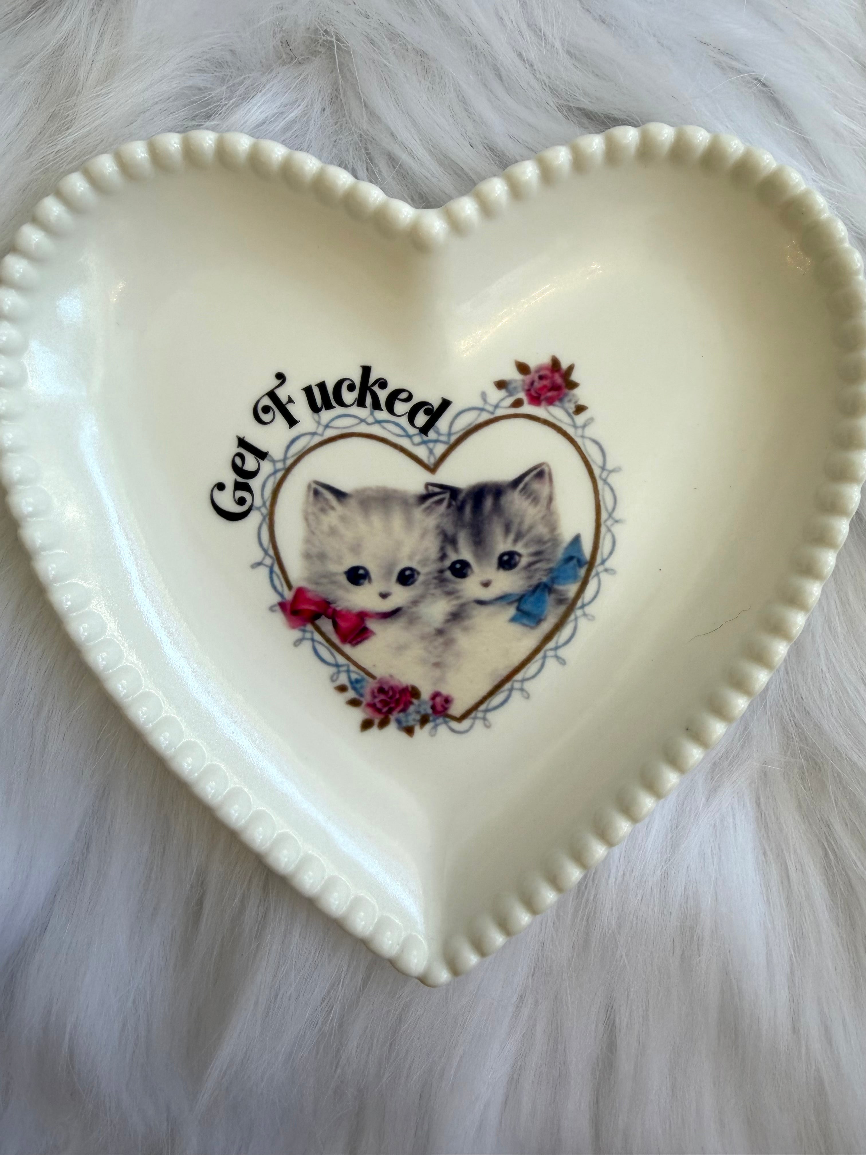Get Fucked Heart Shaped Trinket Tray