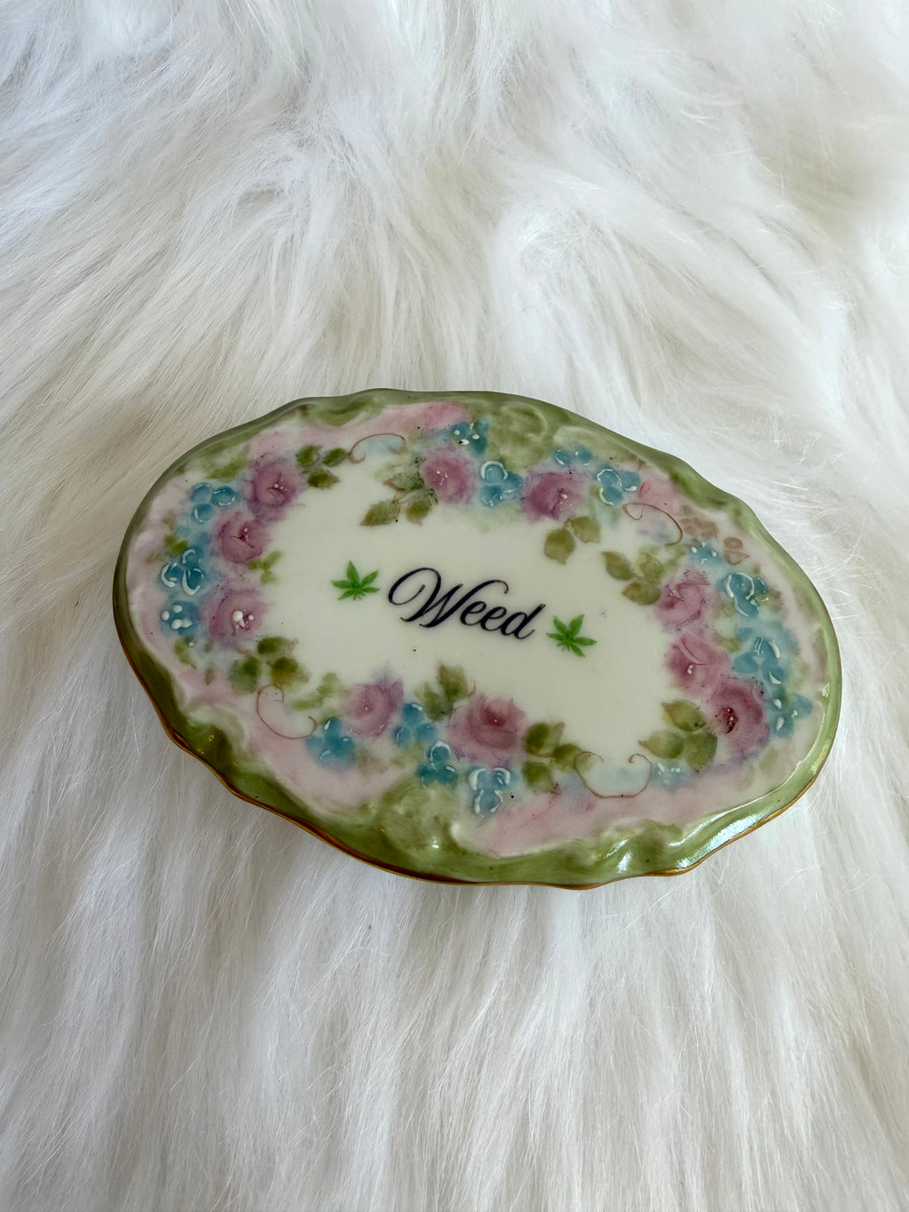 Weed Vintage Porcelain Box