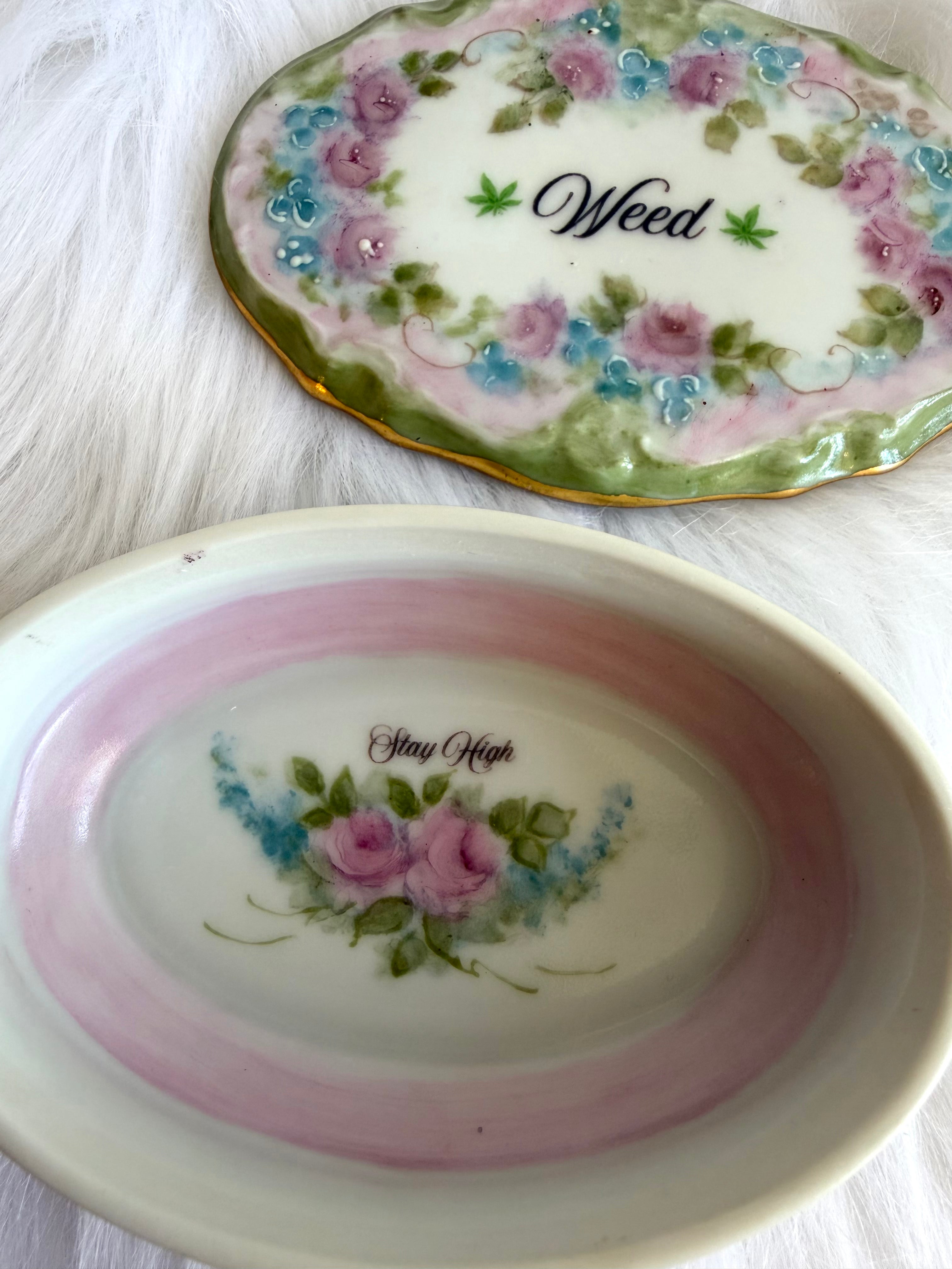 Weed Vintage Porcelain Box