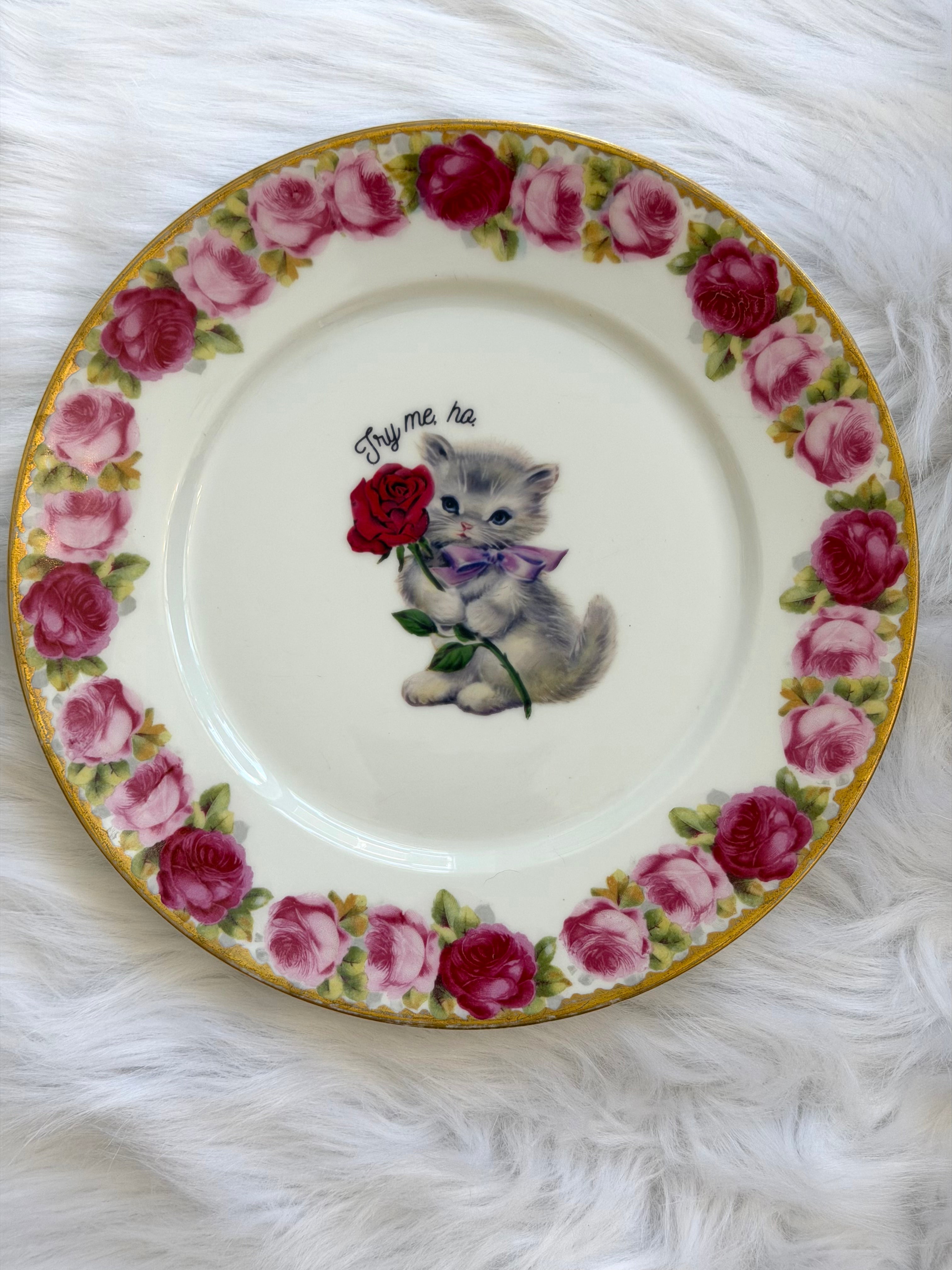 Try Me Ho Vintage Decorative Plate