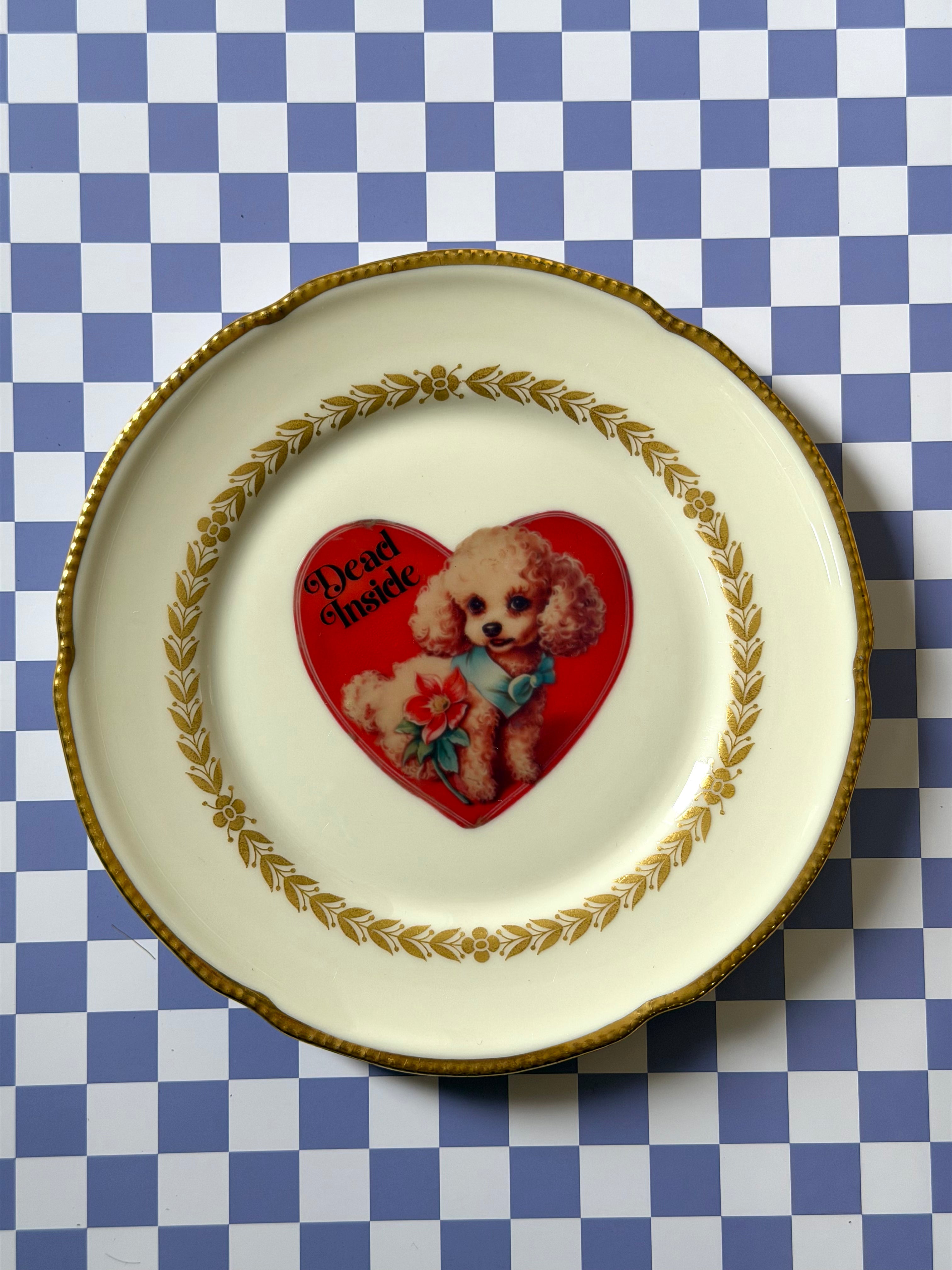 Dead Inside VIntage Decorative Plate