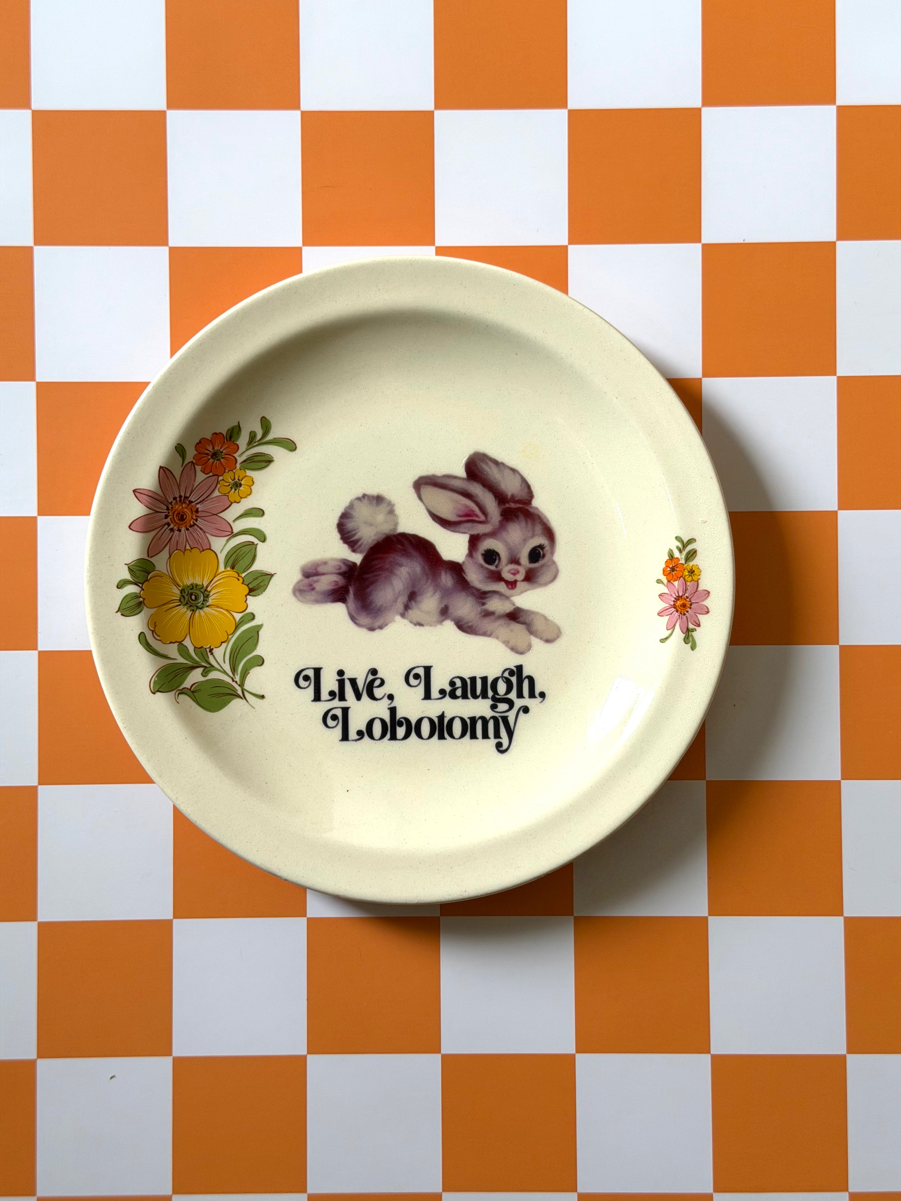 Live, Laugh, Lobotomy Vintage Decorative Plate