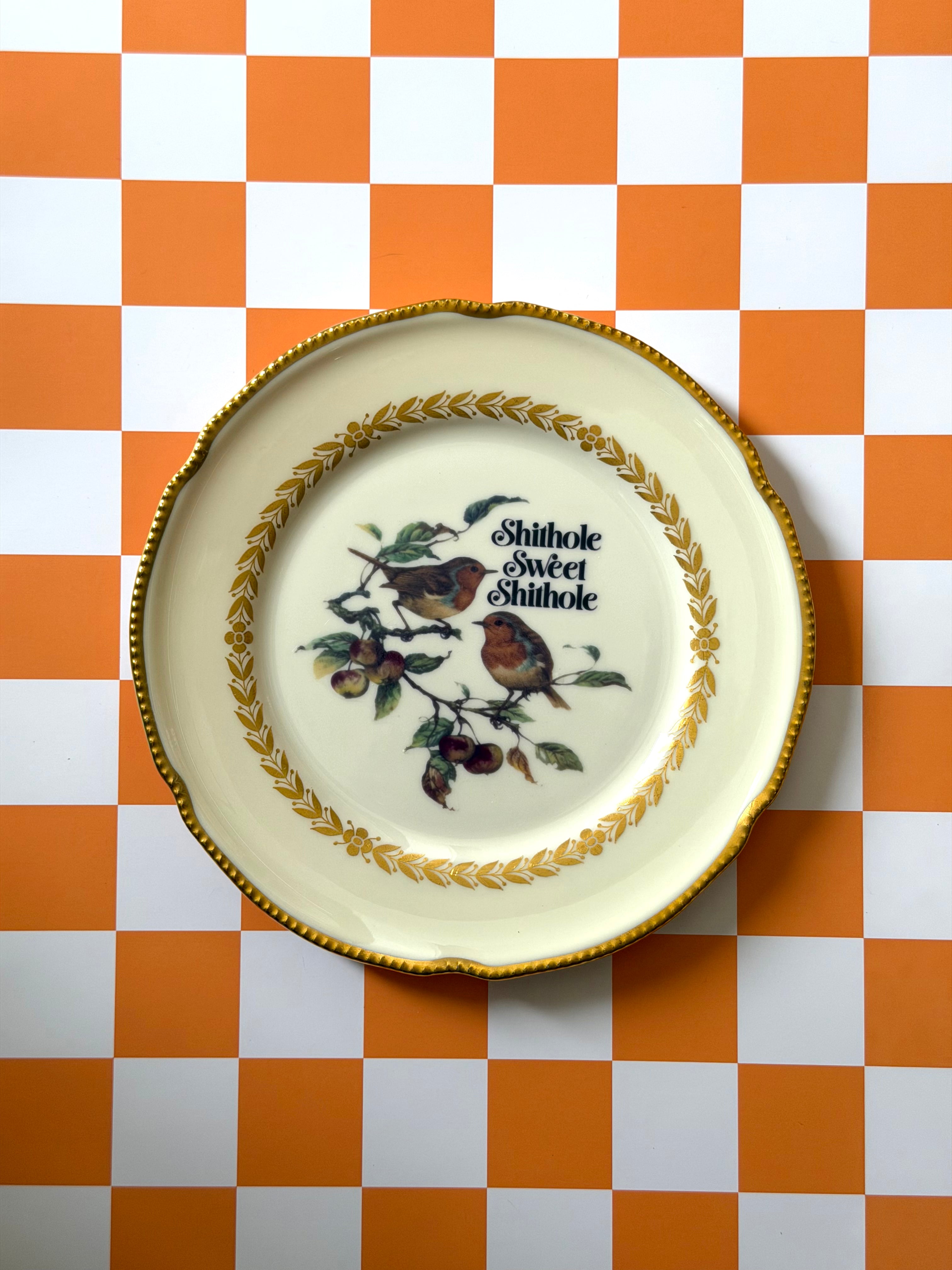 Shithole Sweet Shithole Vintage Decorative Plate
