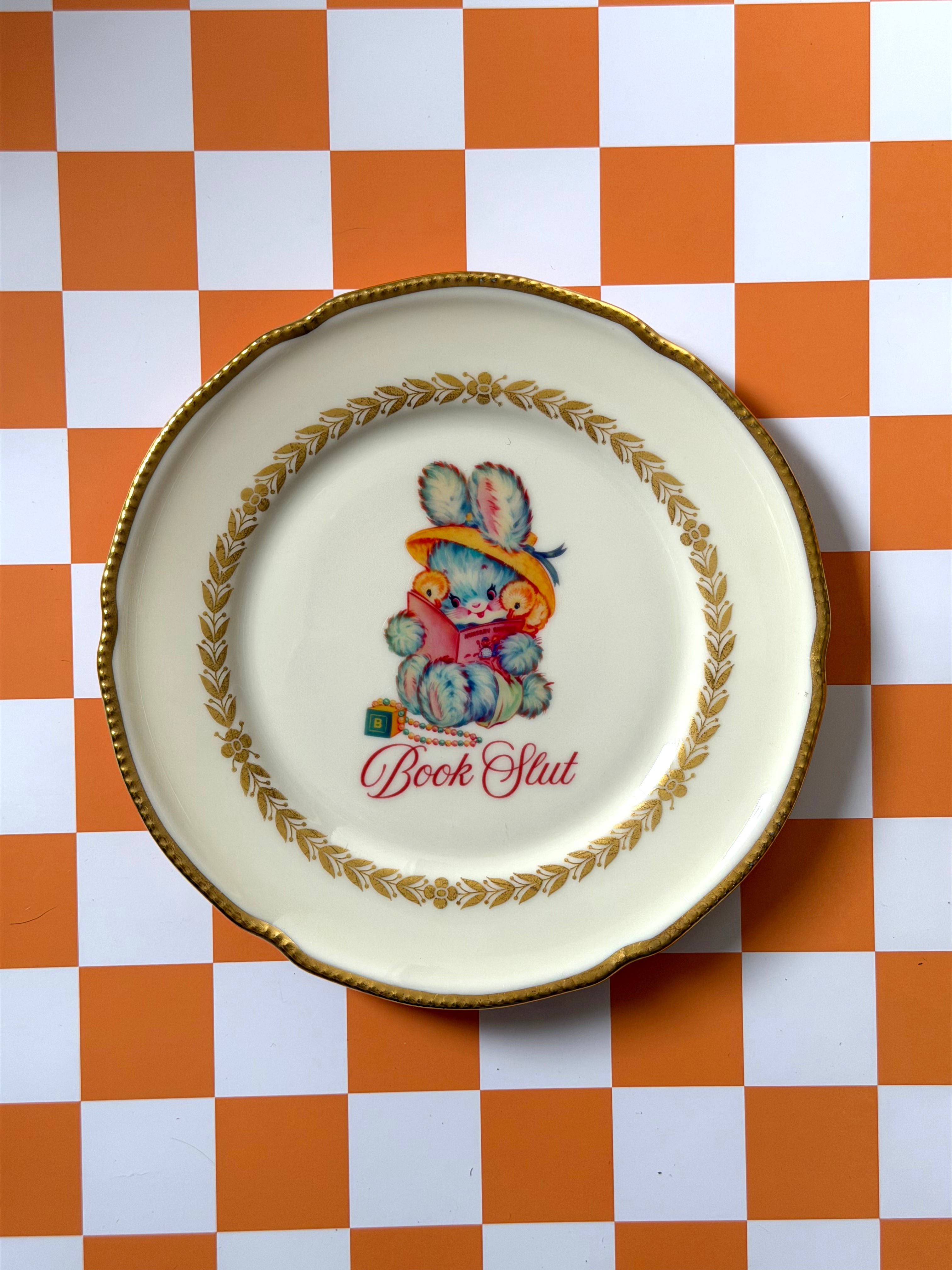 Book Slut Vintage Decorative Plate