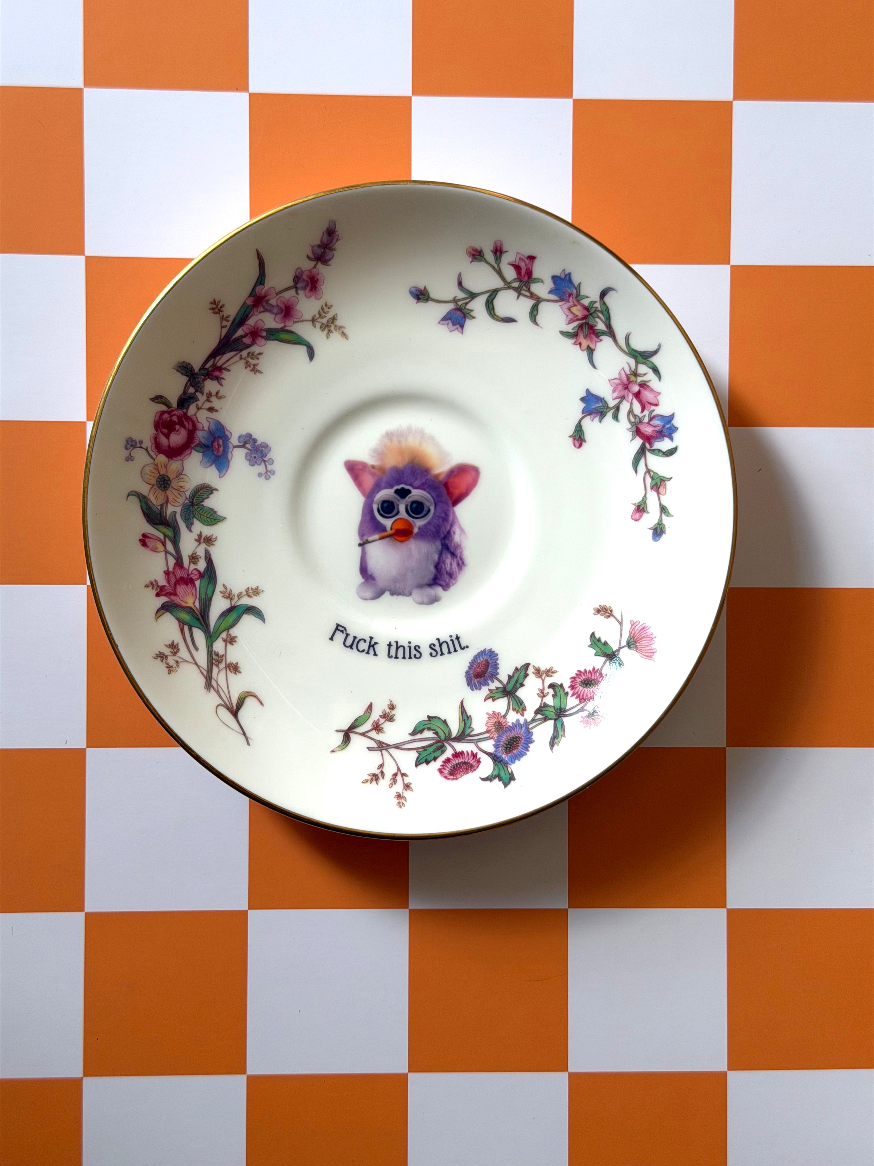 Fuck This Shit Furby Vintage Decorative Plate
