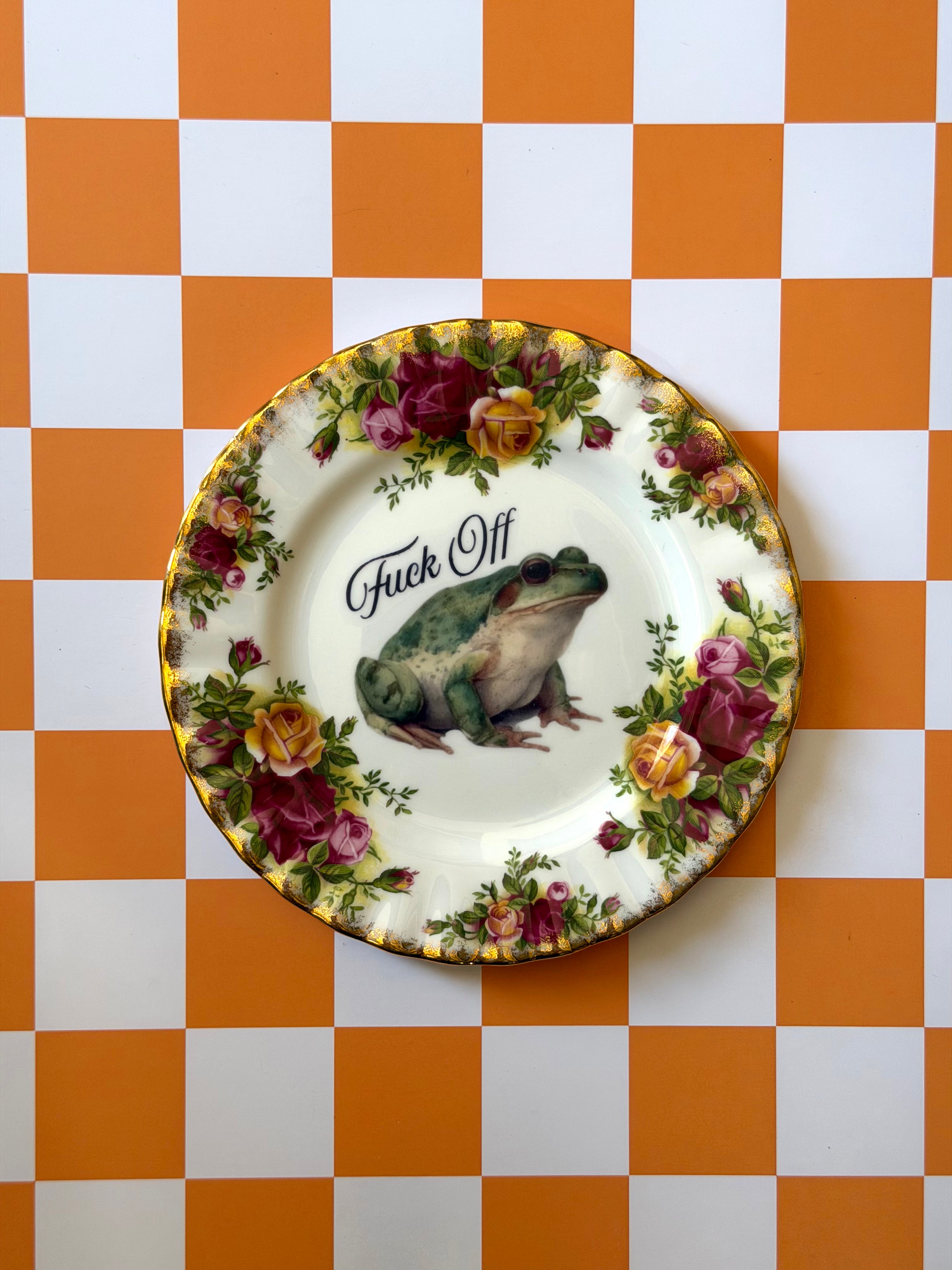 Fuck Off Vintage Decorative Plate