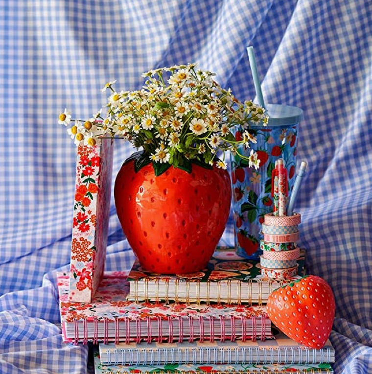 Strawberry Fields Ceramic Vase