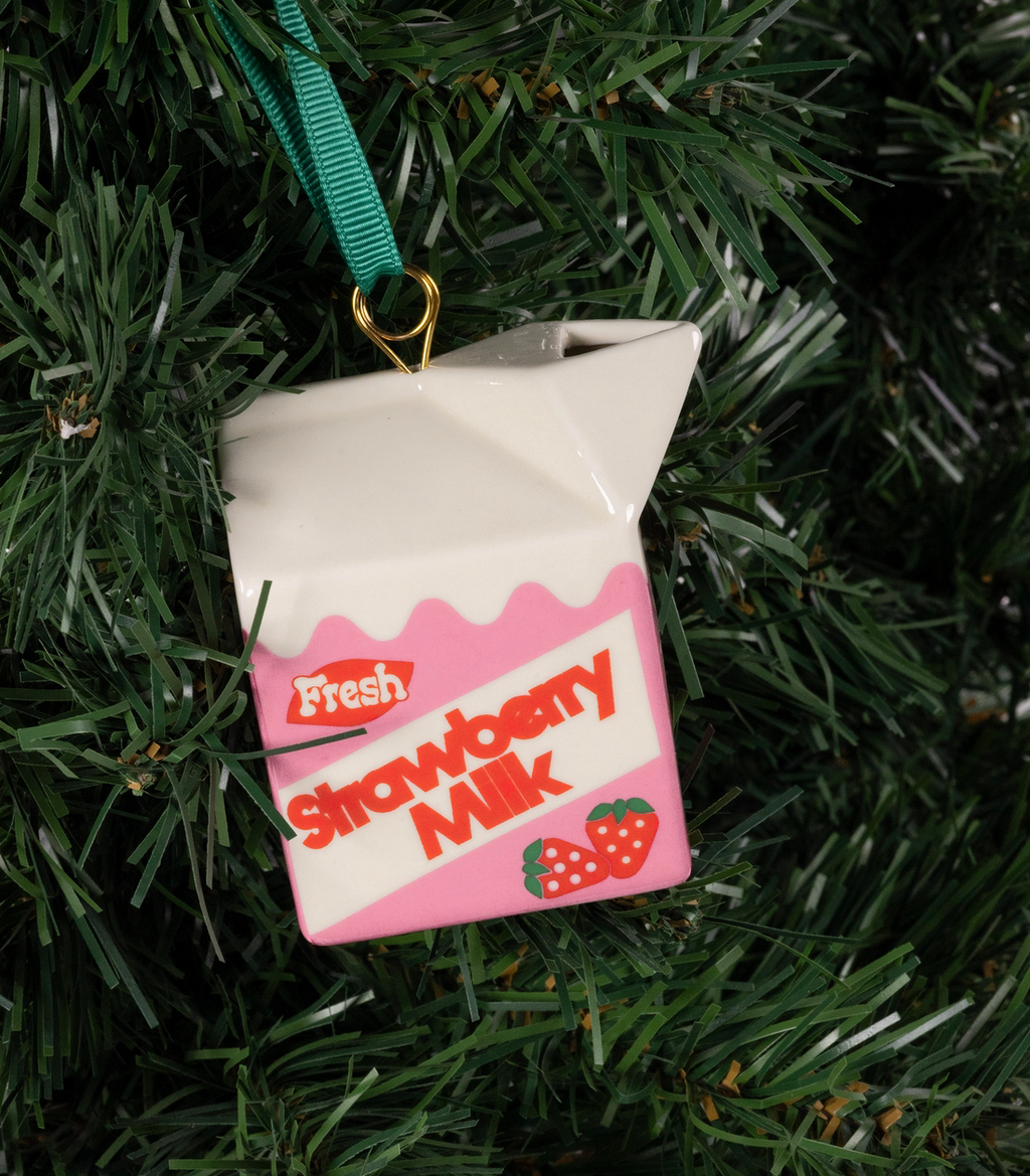 Strawberry Milk Ornament