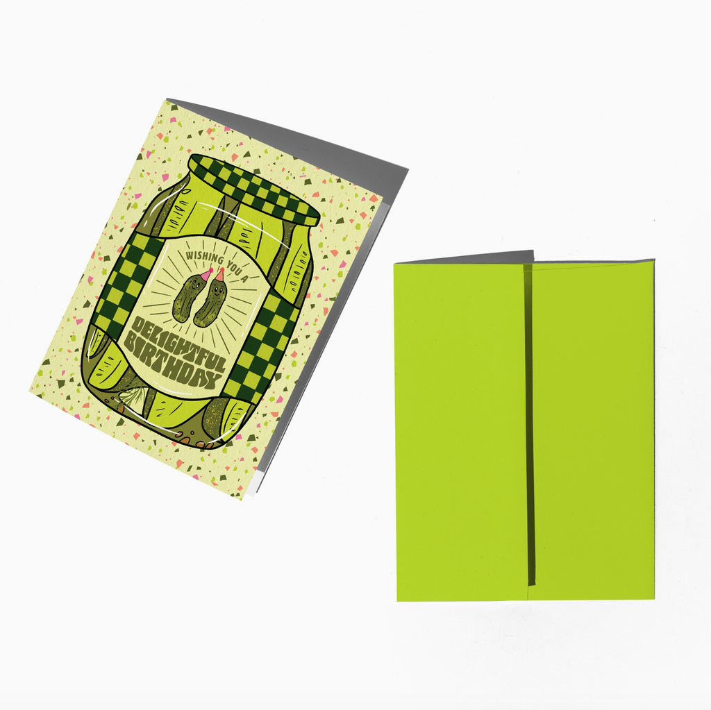 Pickle Jar Birthday Greeting Card