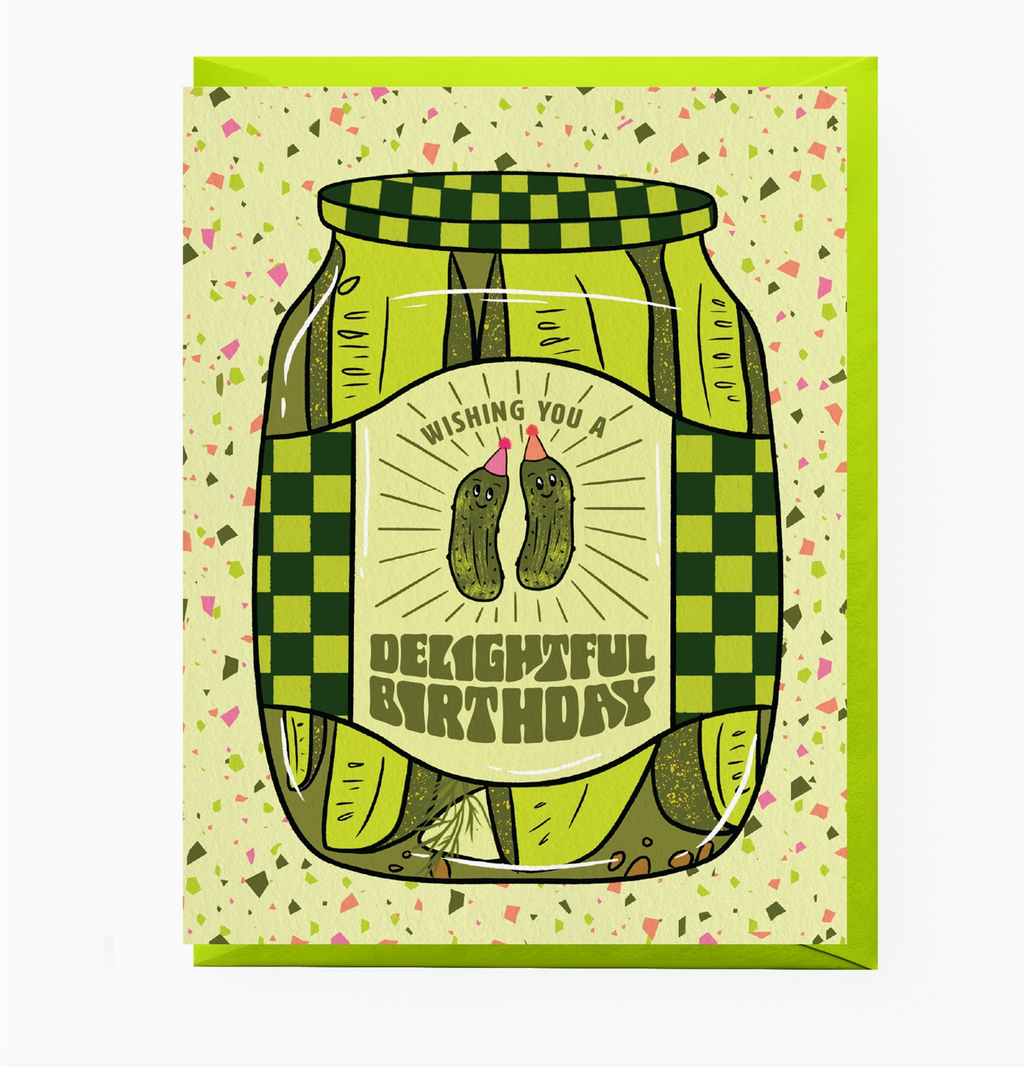 Pickle Jar Birthday Greeting Card
