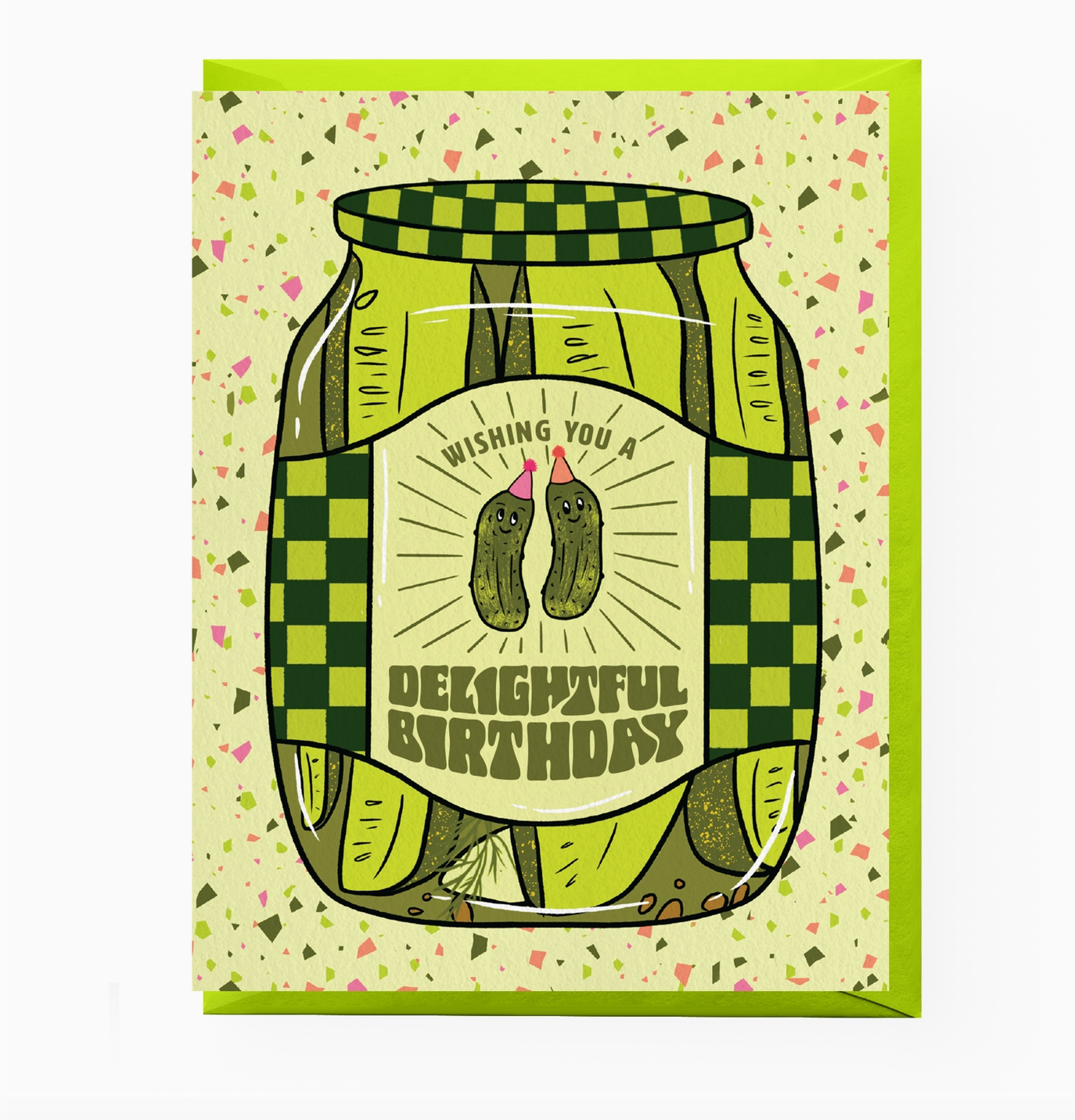 Pickle Jar Birthday Greeting Card