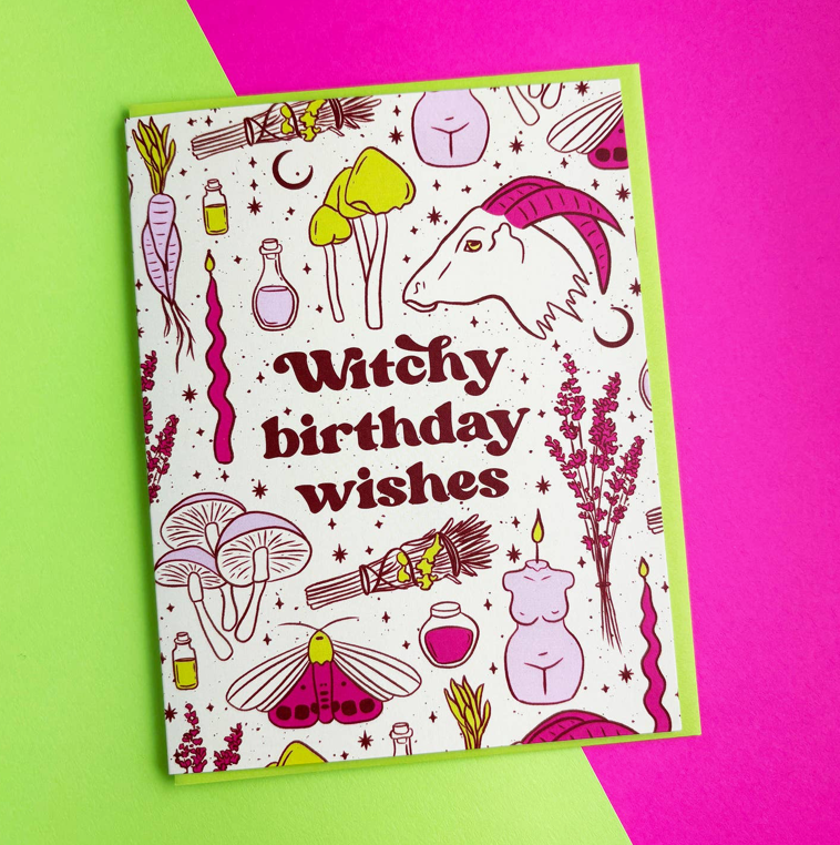 Witch Birthday Greeting Card
