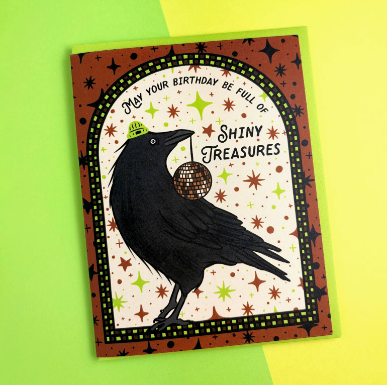 Crow Birthday Greeting Card