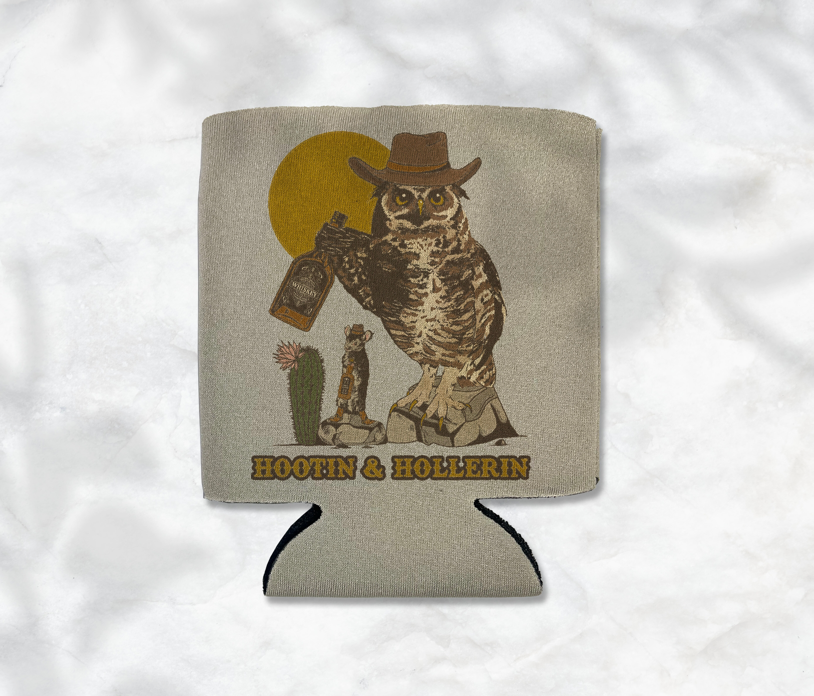Hootin' & Hollerin' Owl Koozie