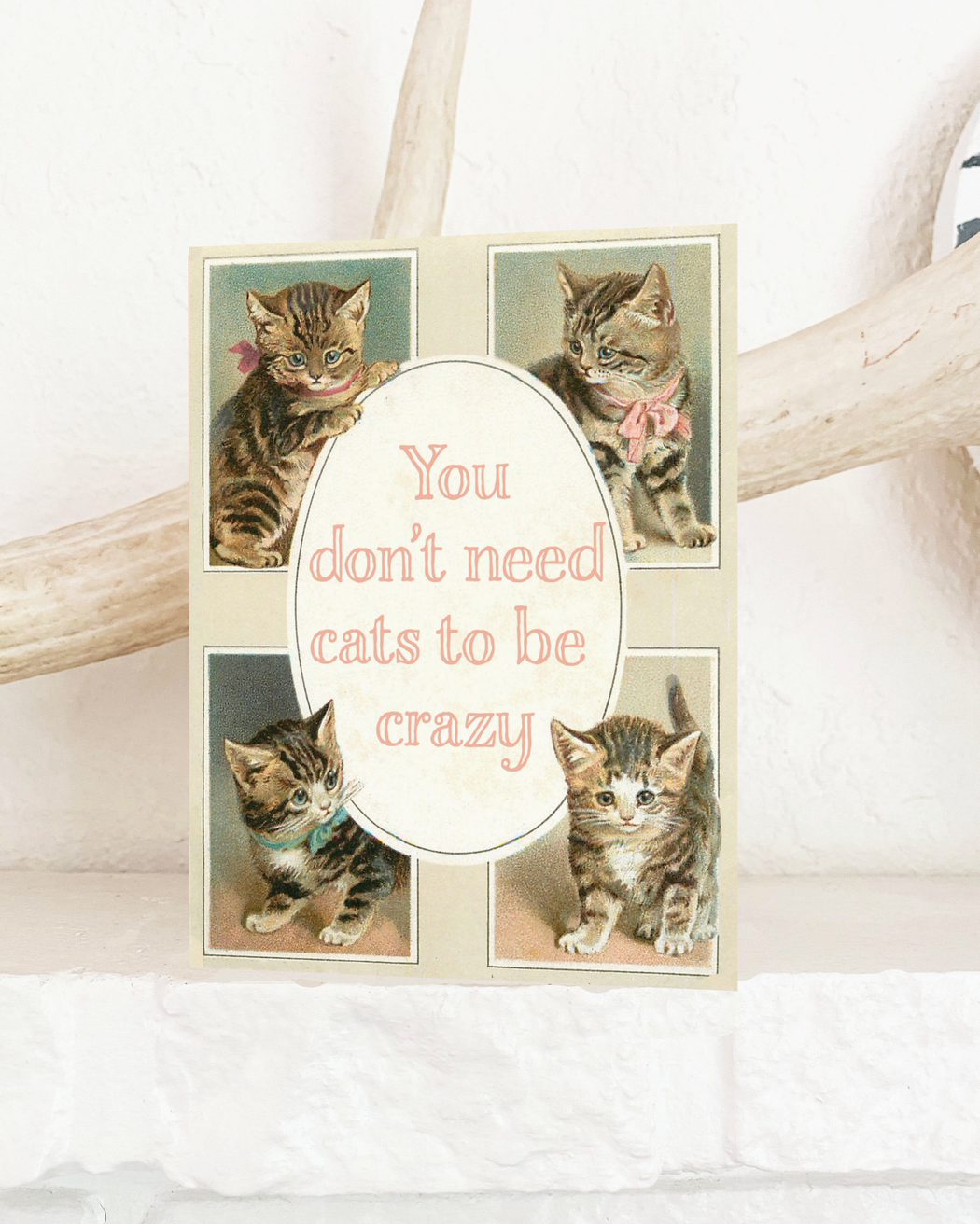 Crazy Cats Greeting Card