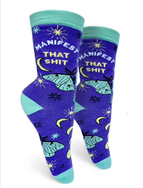 Manifest That Shit Women's Crew Socks