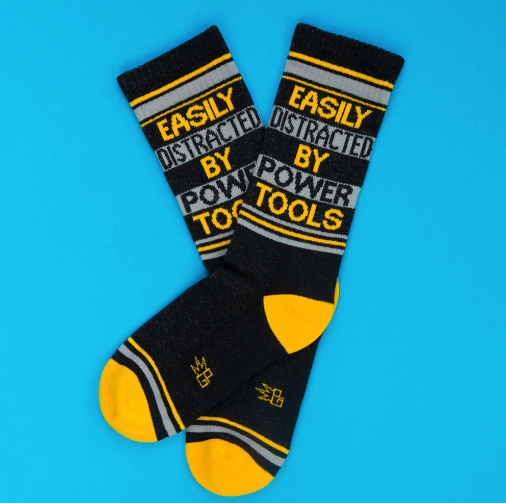 Easily Distracted By Power Tools Unisex Socks