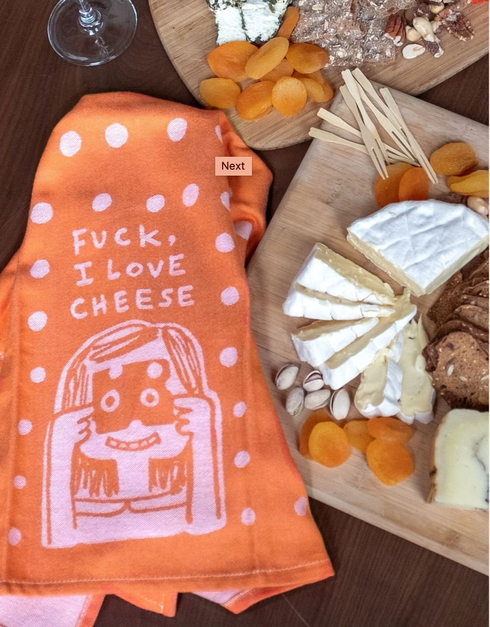 Fuck I Love Cheese Dish Towel