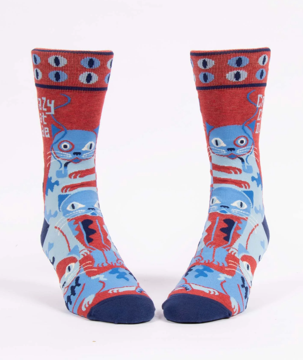 Crazy Cat Dude Men’s Socks