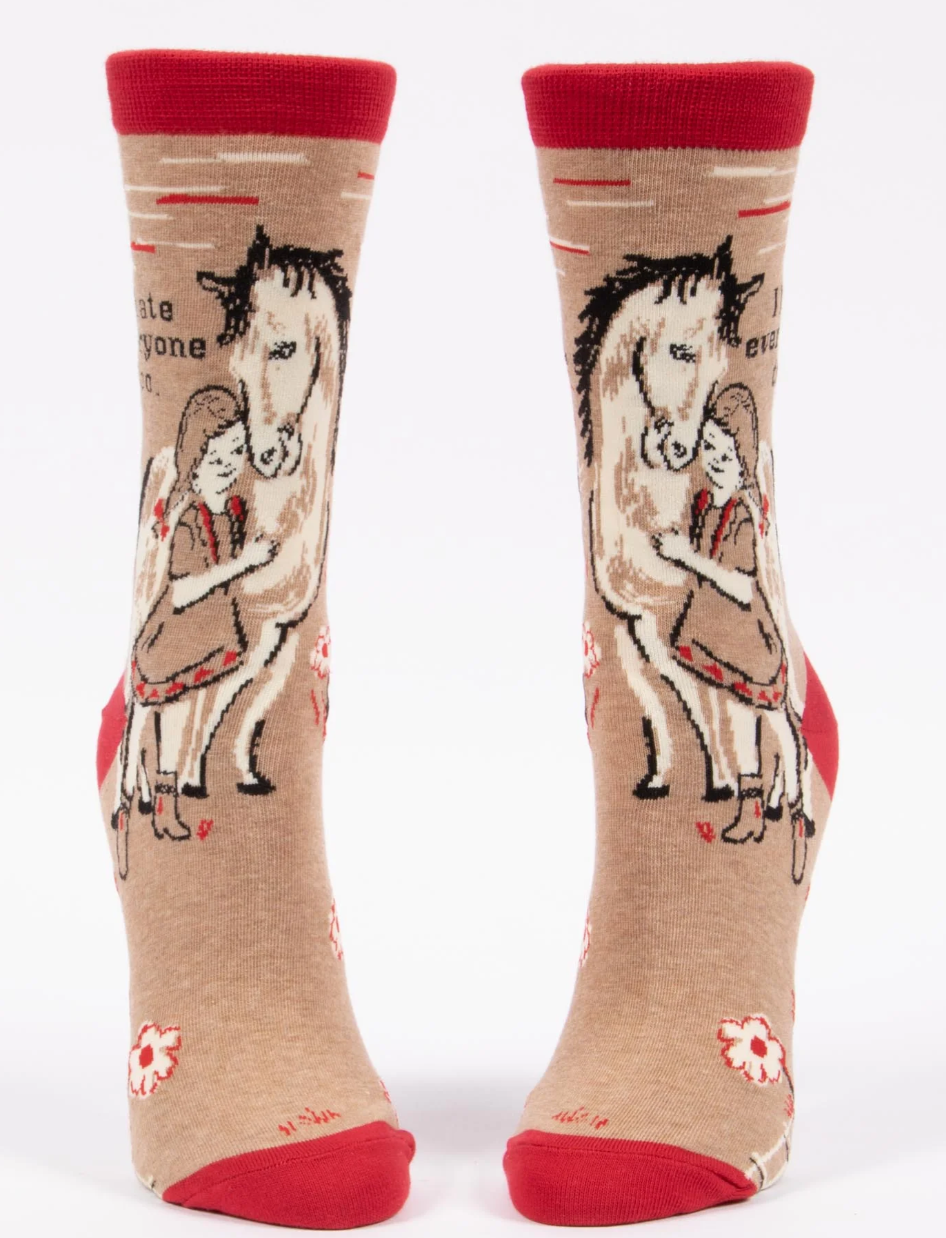 I Hate Everyone Too Women’s Crew Socks