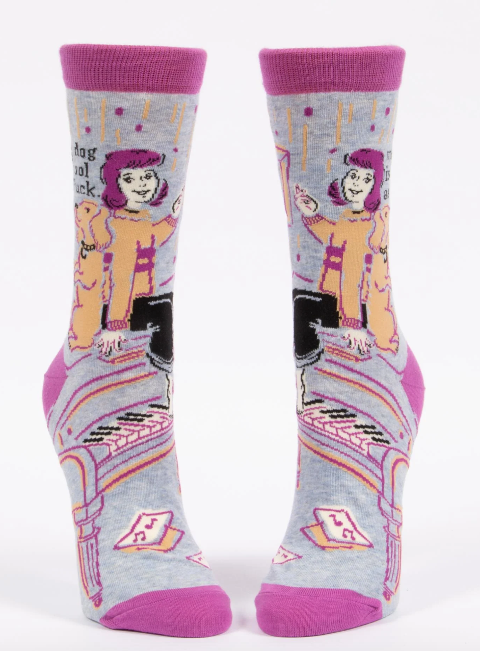 My Dog Is Cool As Fuck Women’s Crew Socks