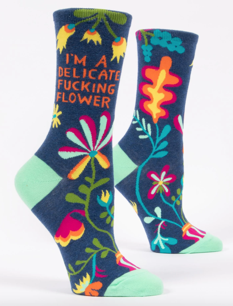 Delicate Fucking Flower Women’s Crew Socks