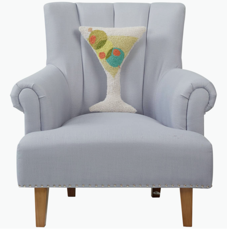 Martini Glass Hook Pillow
