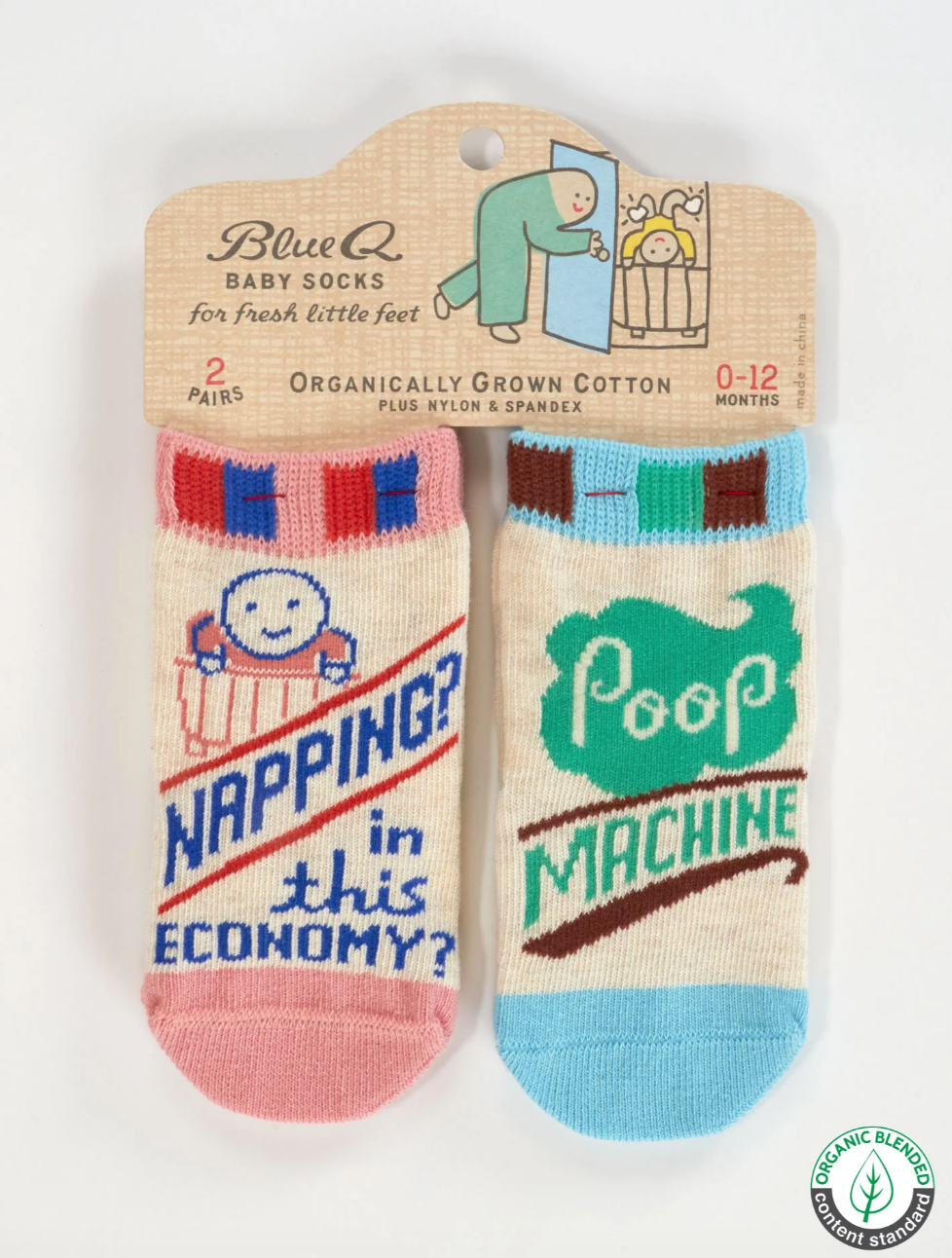 Napping/Poop Machine Baby Socks