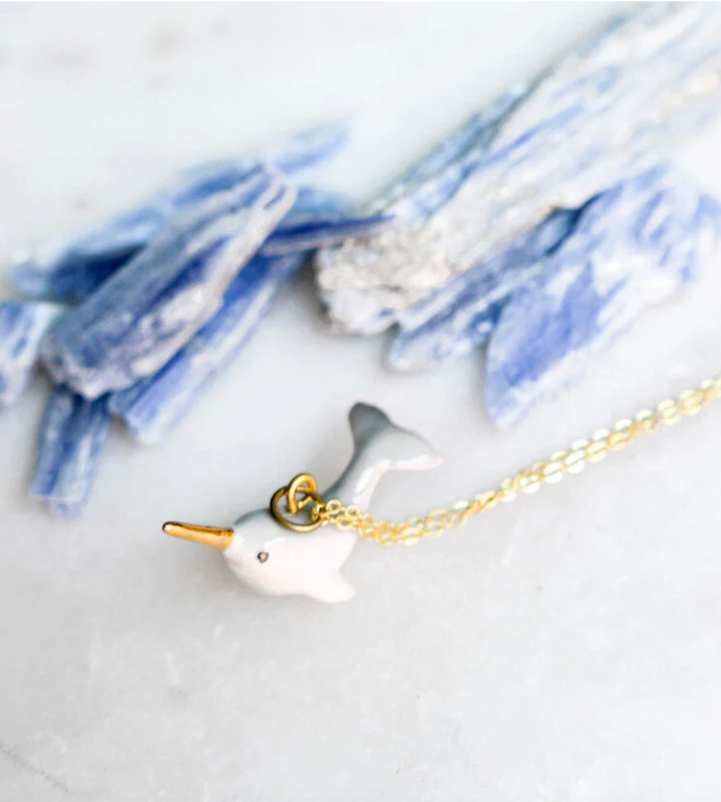 Tiny Narwhal Necklace