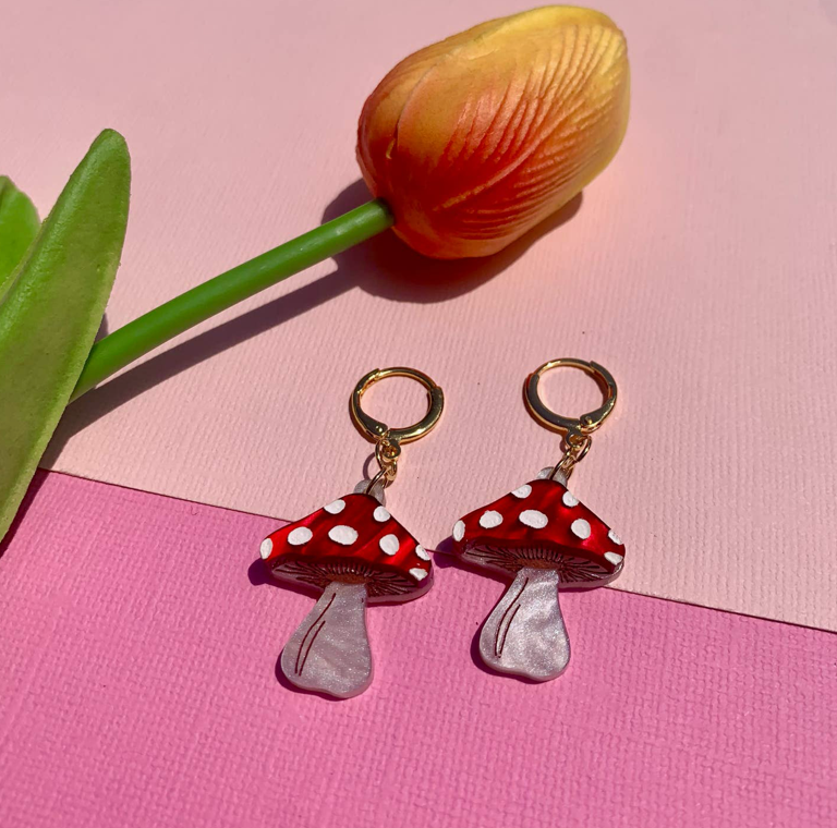 Mini Mushrooms Earrings