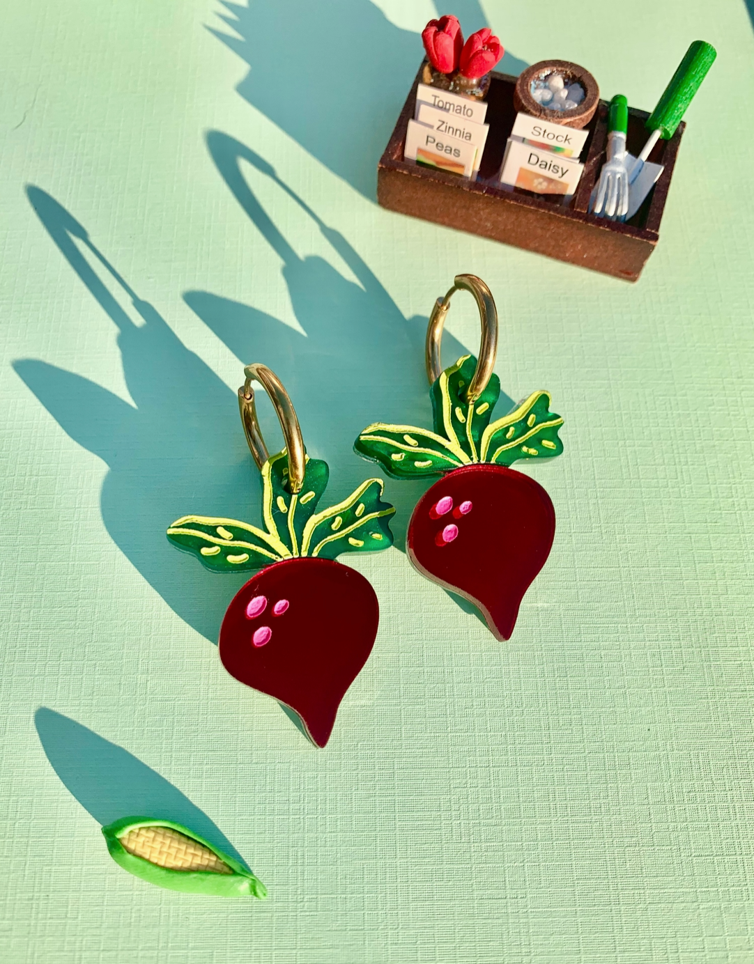 Beet Earrings