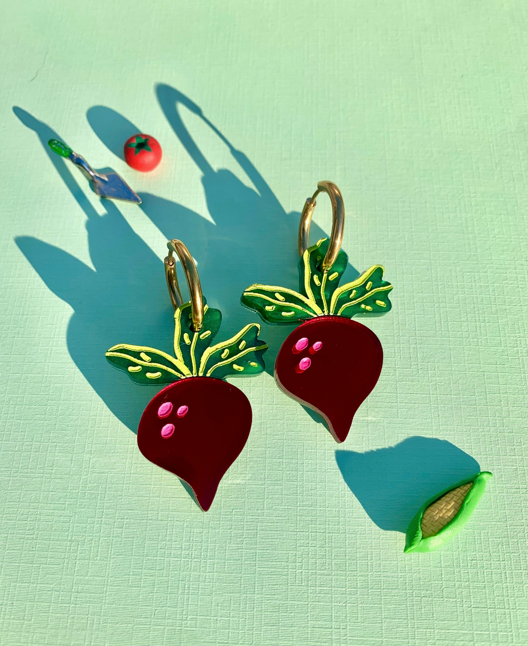 Beet Earrings