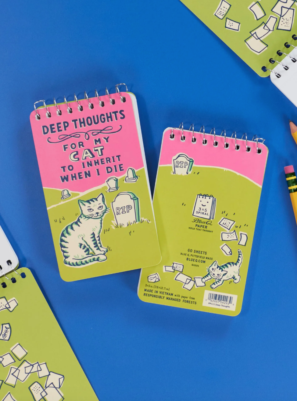 Deep Thoughts For My Cat Notebook
