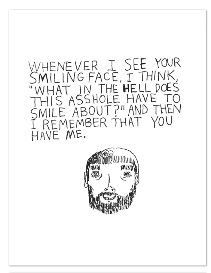 Asshole Smiling Greeting Card