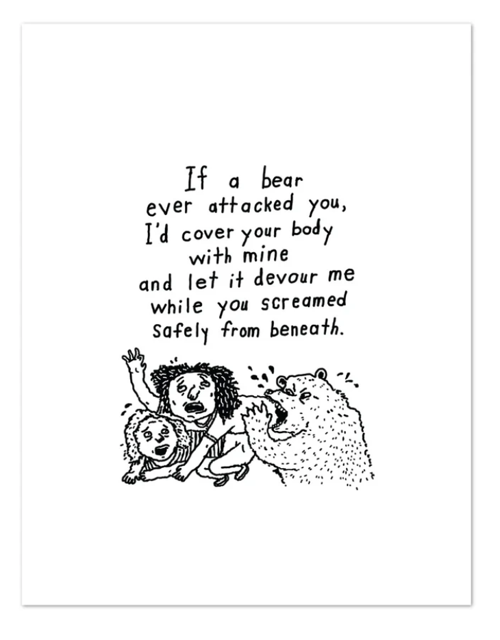 Bear Attack Greeting Card