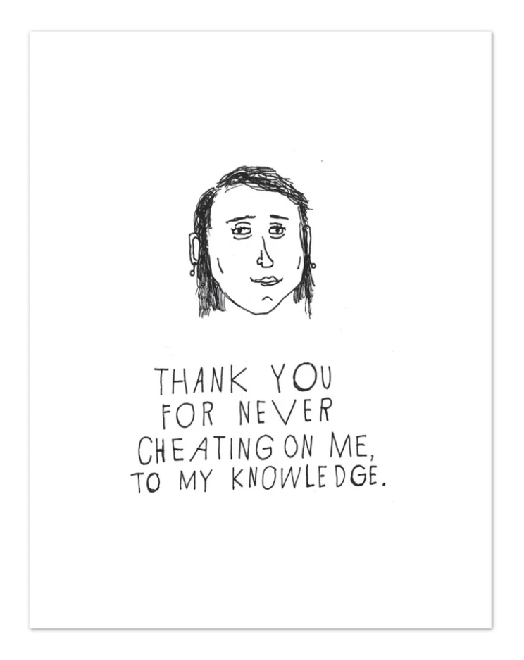 No Cheating Greeting Card