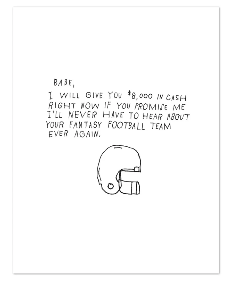 Fantasy Football Greeting Card