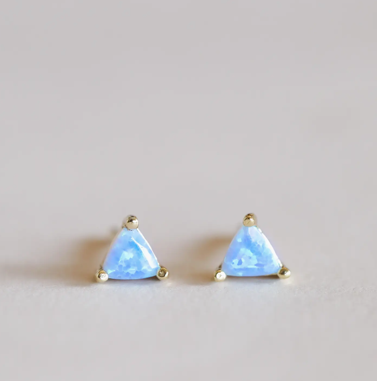 Fire Opal Mini Gem Earrings