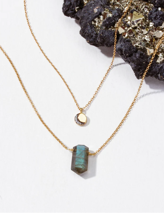 Labradorite Luna Necklace Set